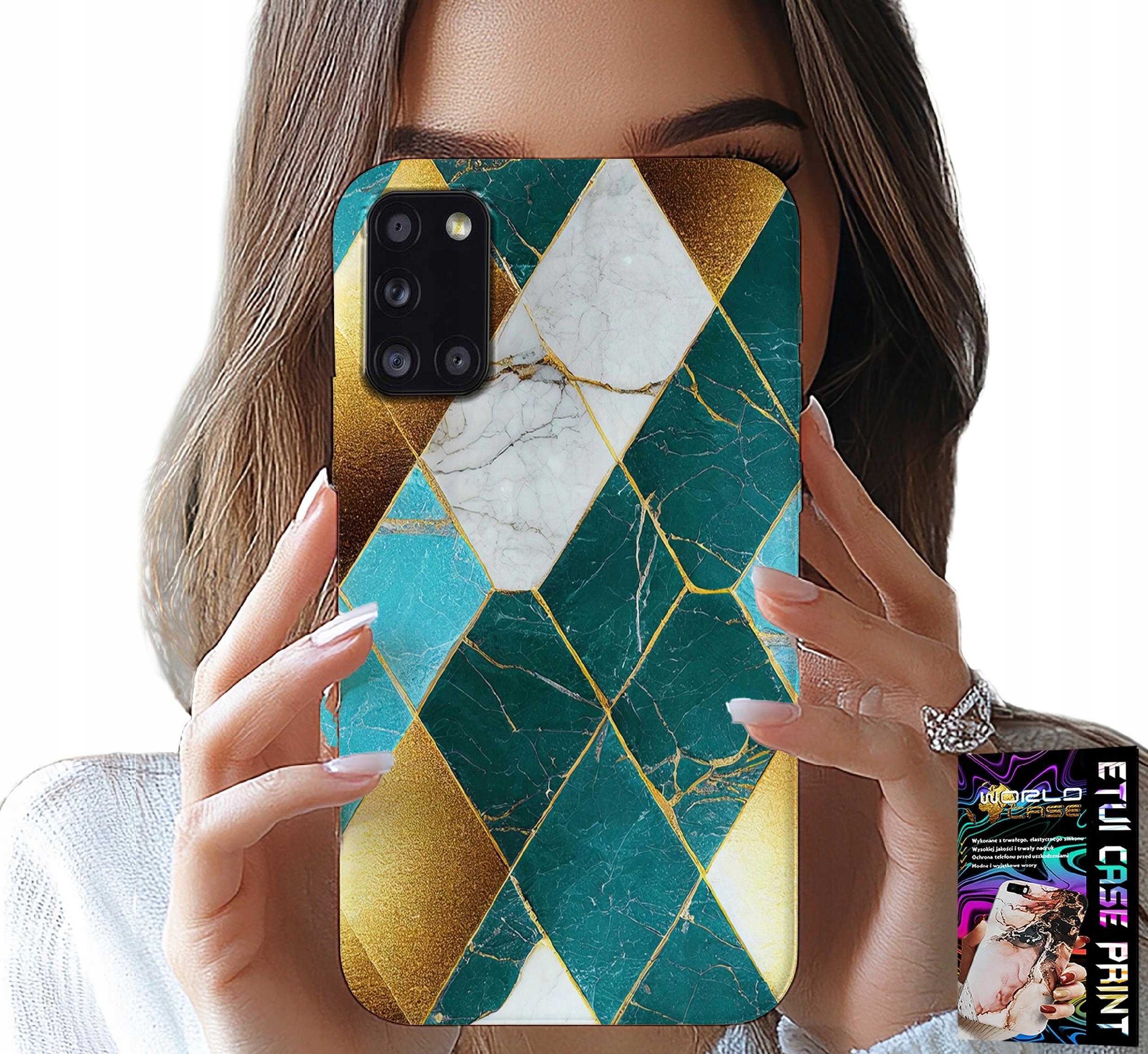 ETUI DO SAMSUNG GALAXY A31 - ELEGANCKIE MODNE WZORY CASE + FOLIA