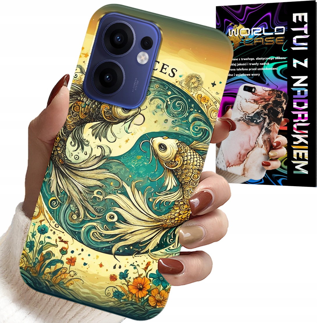 ETUI DO OPPO FIND X5 LITE - ZNAK ZODIAKU, RYBA ASTRONOMIA + FOLIA