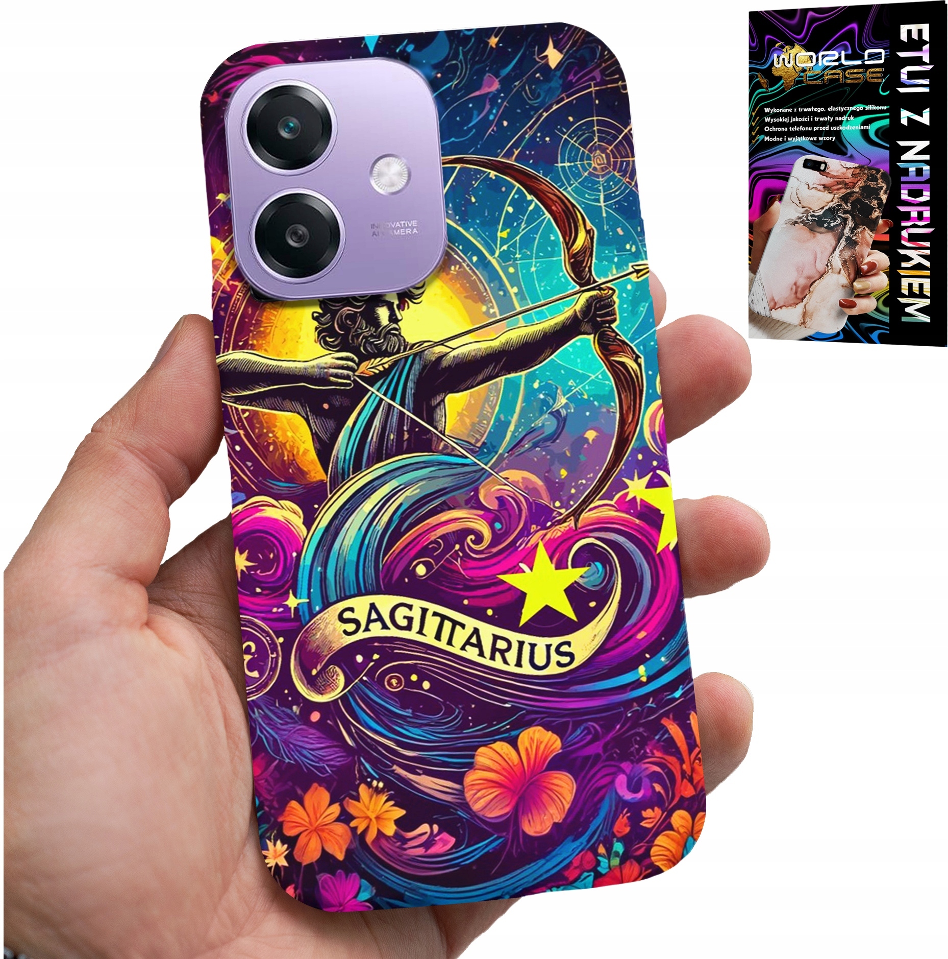 ETUI DO OPPO A60 5G - ZNAK ZODIAKU, STRZELEC ASTRONOMIA PLECKI