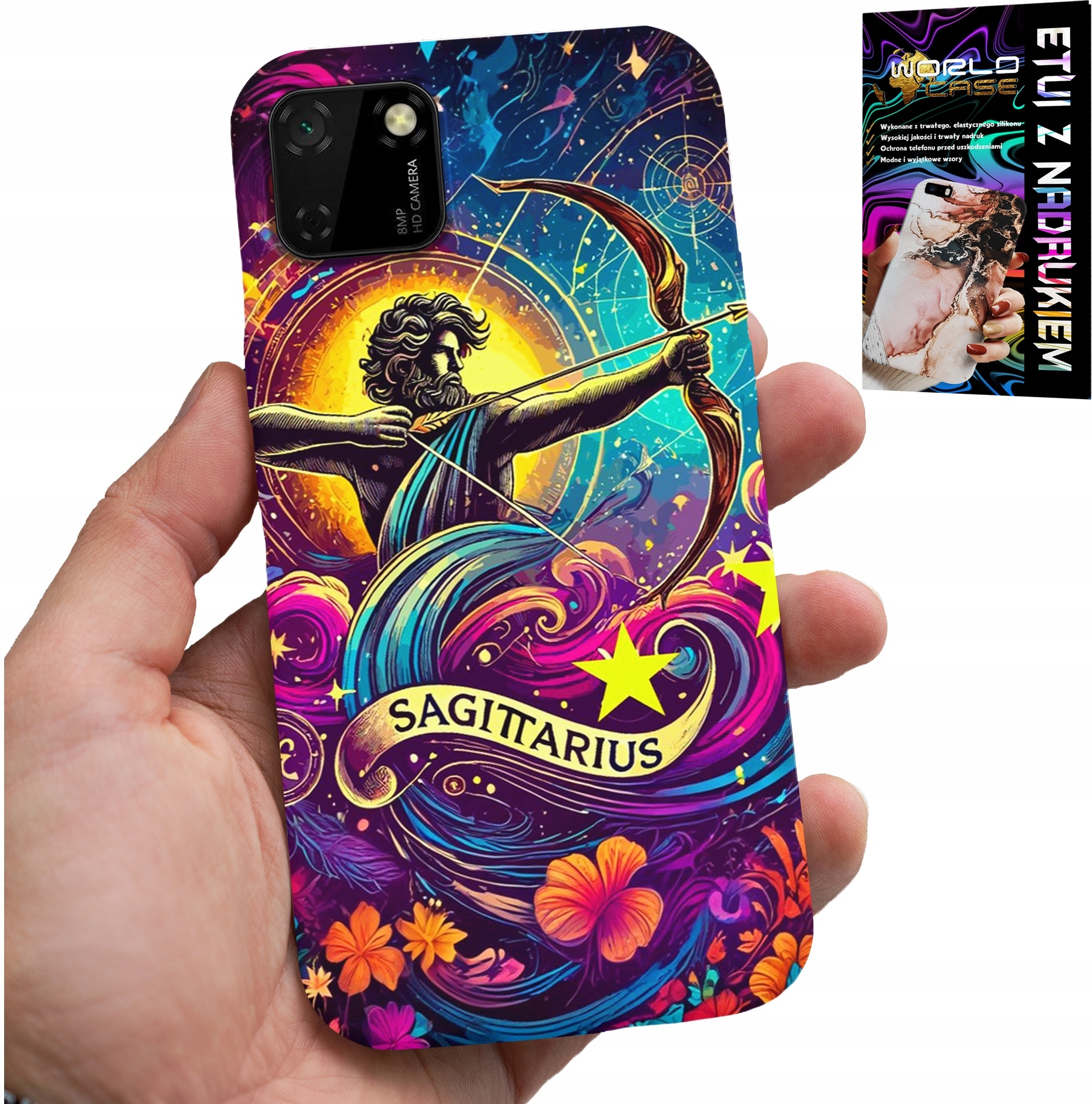 ETUI DO HUAWEI Y5P - ZNAK ZODIAKU, STRZELEC ASTRONOMIA PLECKI