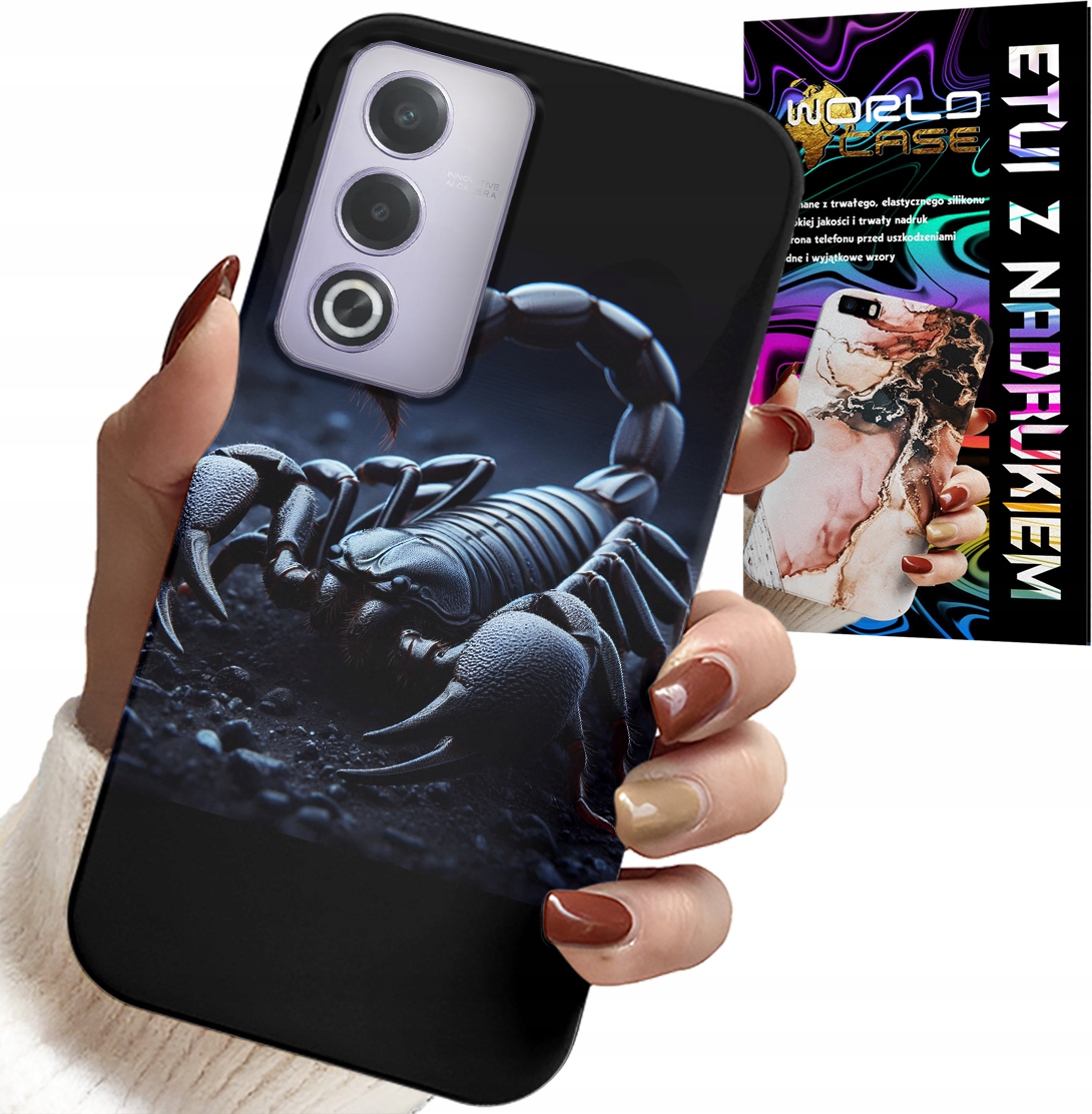 ETUI DO OPPO A80 5G - SKORPION, SKORPIONY + FOLIA HYDROŻEL