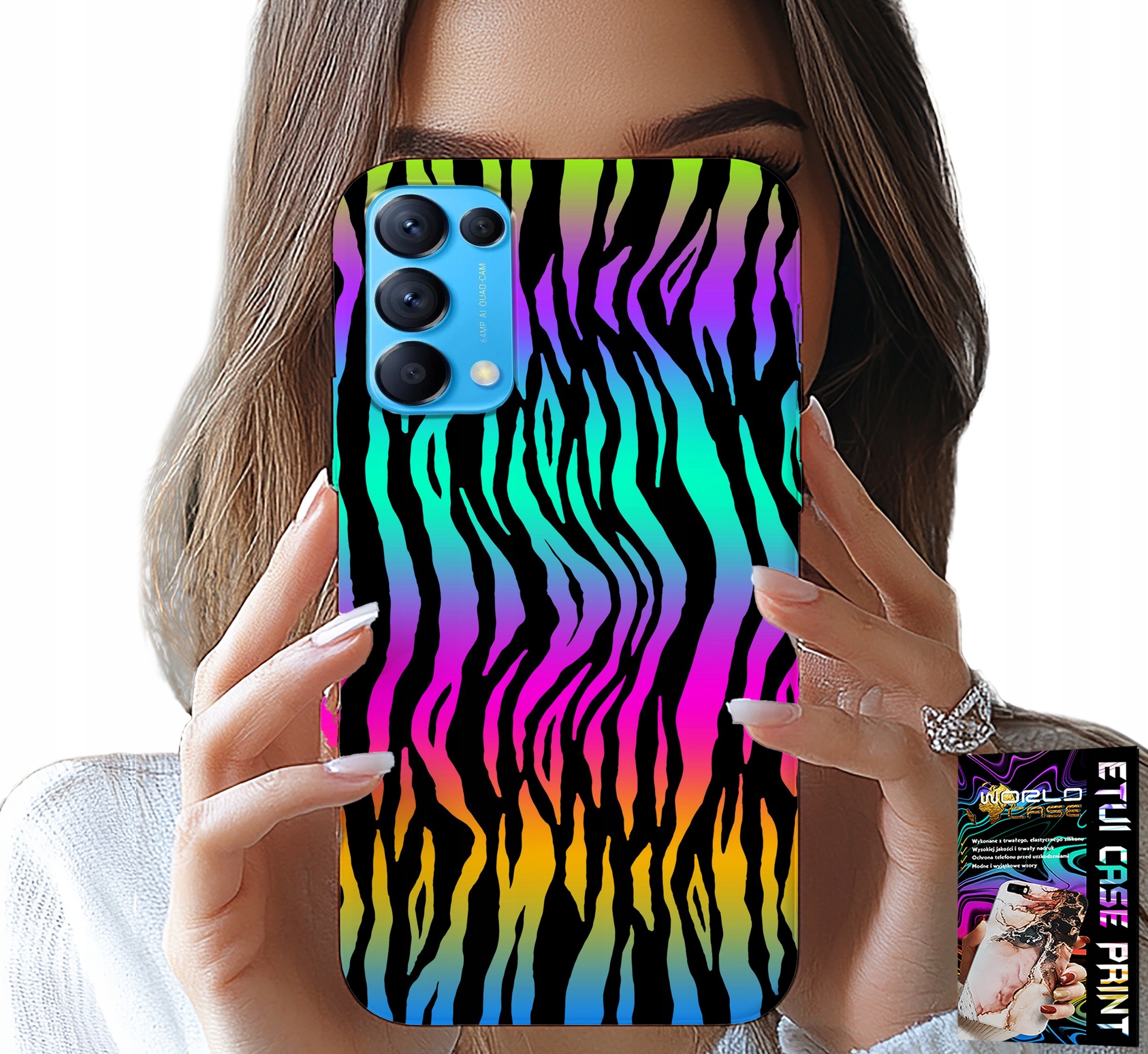 ETUI DO OPPO FIND X3 LITE - ABSTRAKCYJNE KOLOROWE WZORY CASE + FOLIA