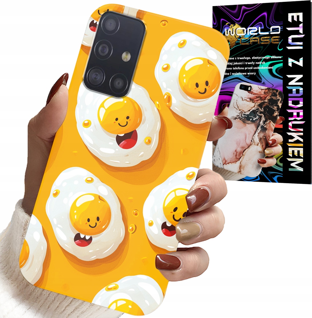 ETUI DO SAMSUNG GALAXY A71 - SŁODKIE UŚMIECHNIĘTE JAJKA CASE + FOLIA