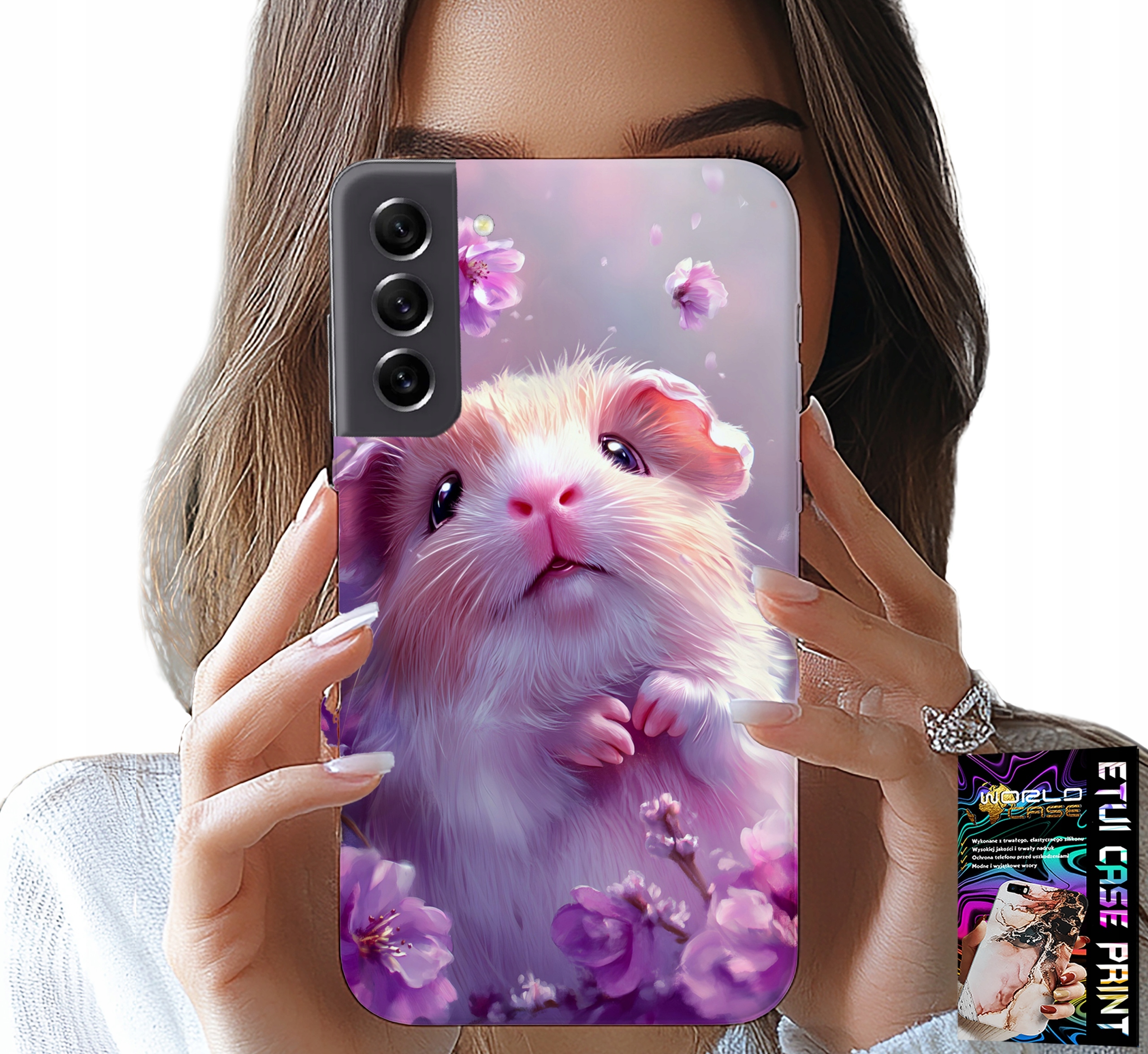 ETUI DO SAMSUNG GALAXY S22 - SŁODKI CHOMIK, GRYZONIE WZORY DLA DZIECI