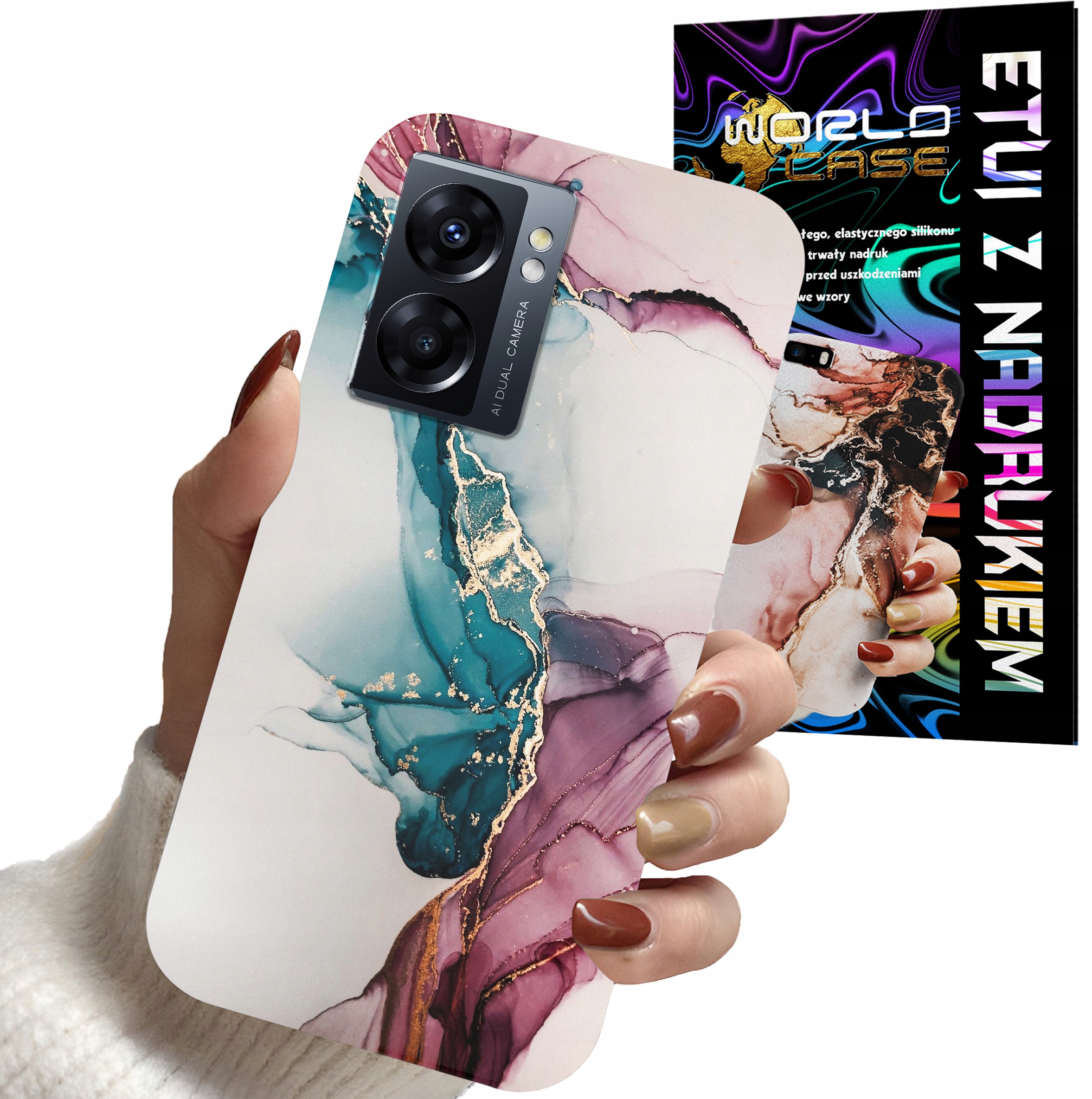 ETUI CASE DO OPPO A57 A57s A77 - MARMUR WZORY DLA KOBIET PLECKI OBUDOWA