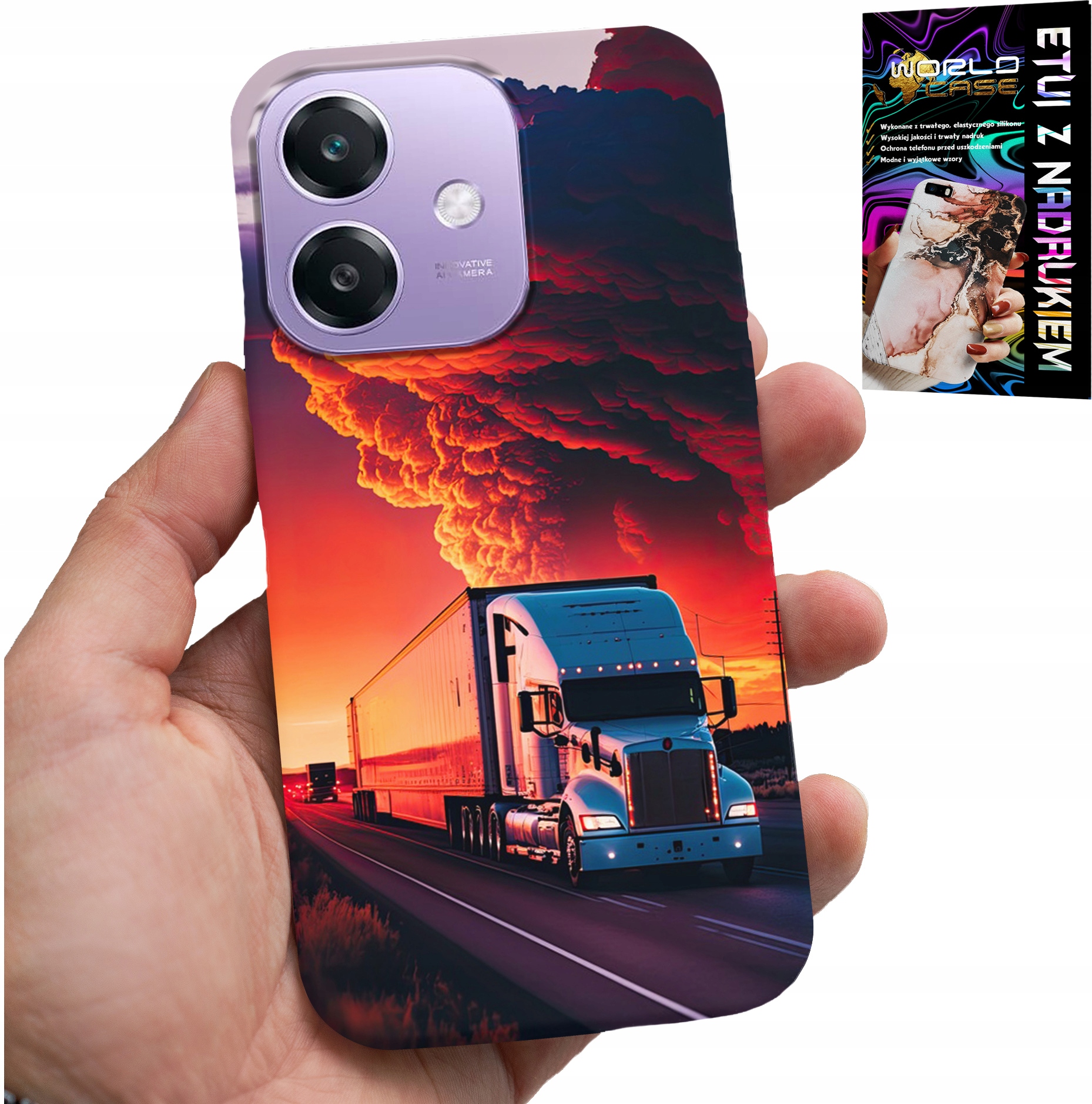 ETUI DO OPPO A40 / A40M - TIR CIĘŻARÓWKA CASE + SZKŁO HARTOWANE