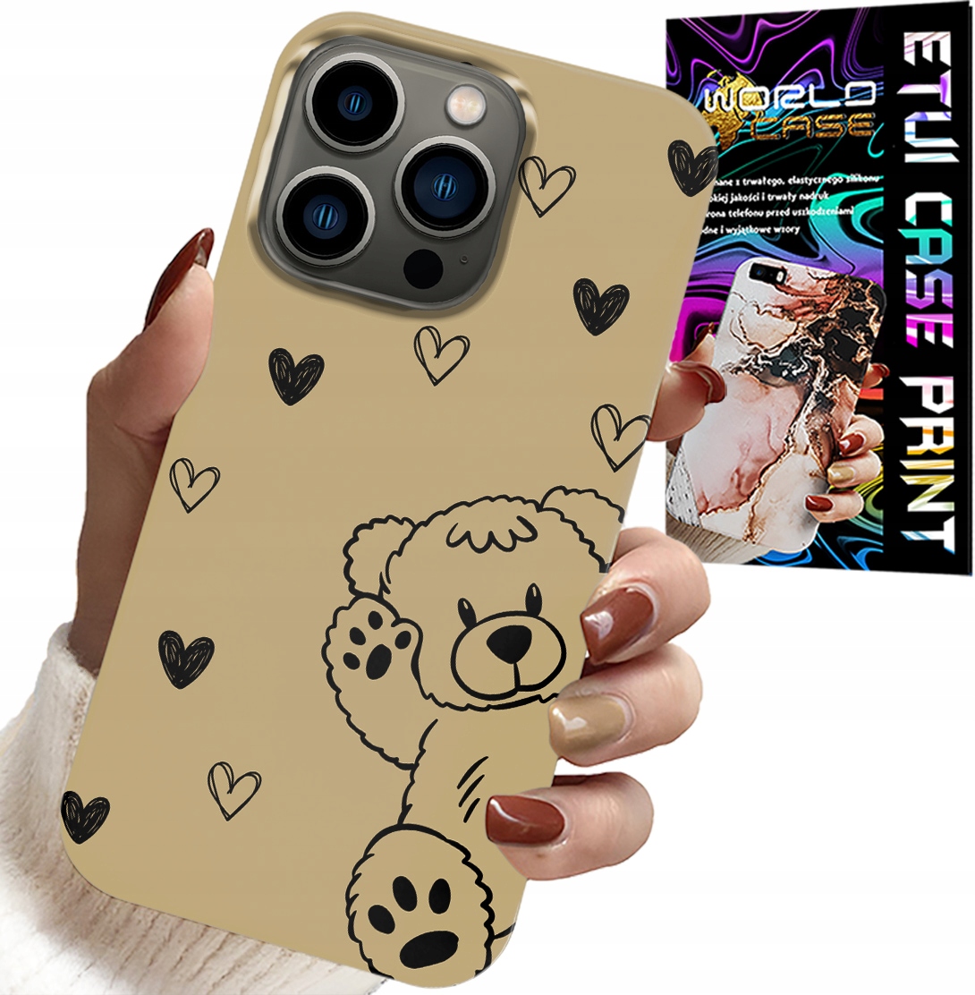 ETUI DO IPHONE 14 PRO - MIŚ PLUSZAK WZORY DLA NAJMŁODSZYCH CASE