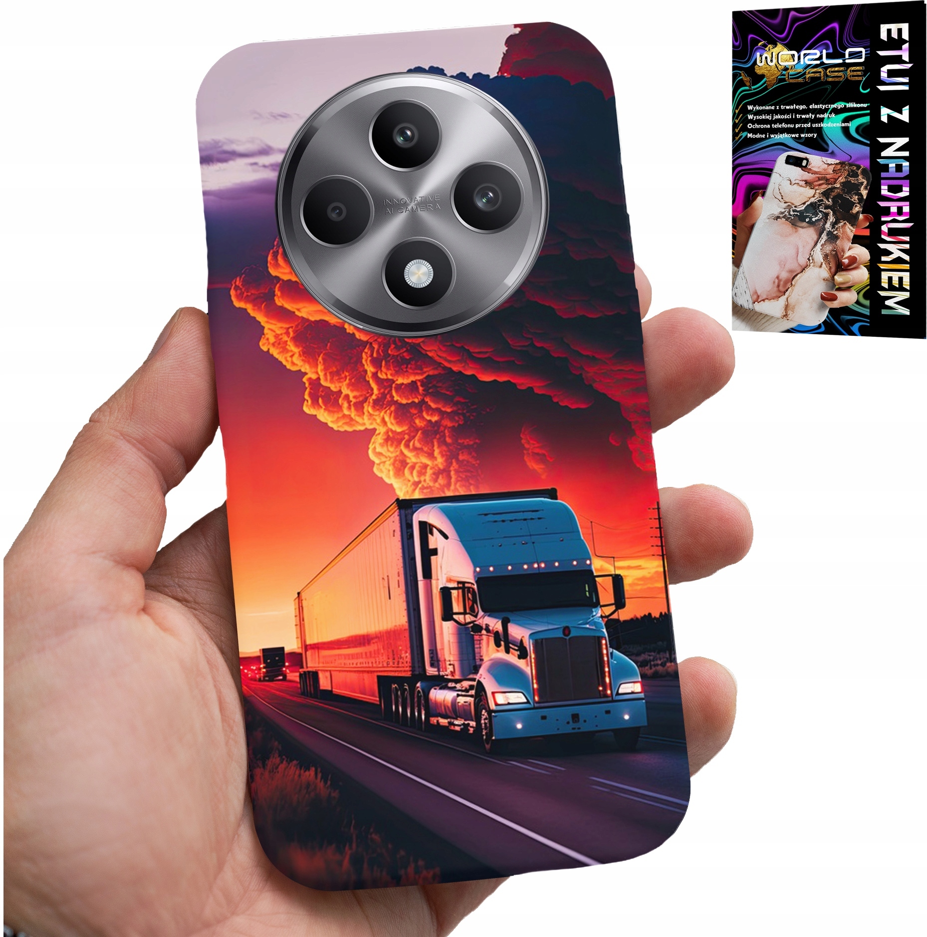 ETUI DO OPPO RENO12 F / 12FS 5G - TIR CIĘŻARÓWKA CASE + SZKŁO HARTOWANE