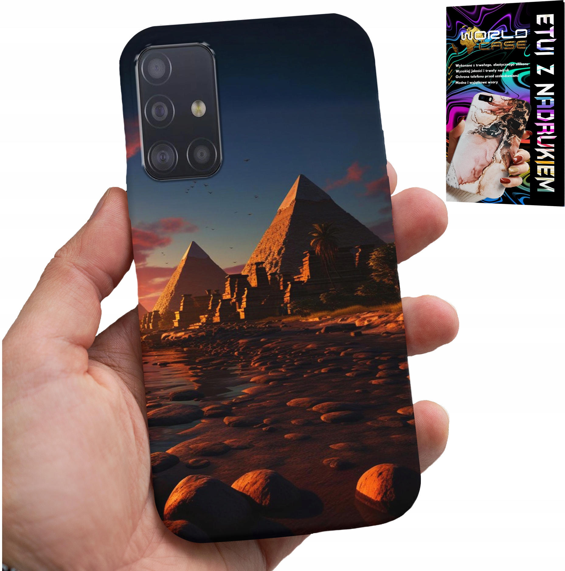 ETUI DO SAMSUNG GALAXY M31S - PIRAMIDY W GIZIE, EGIPT, SFINKS, FARAON