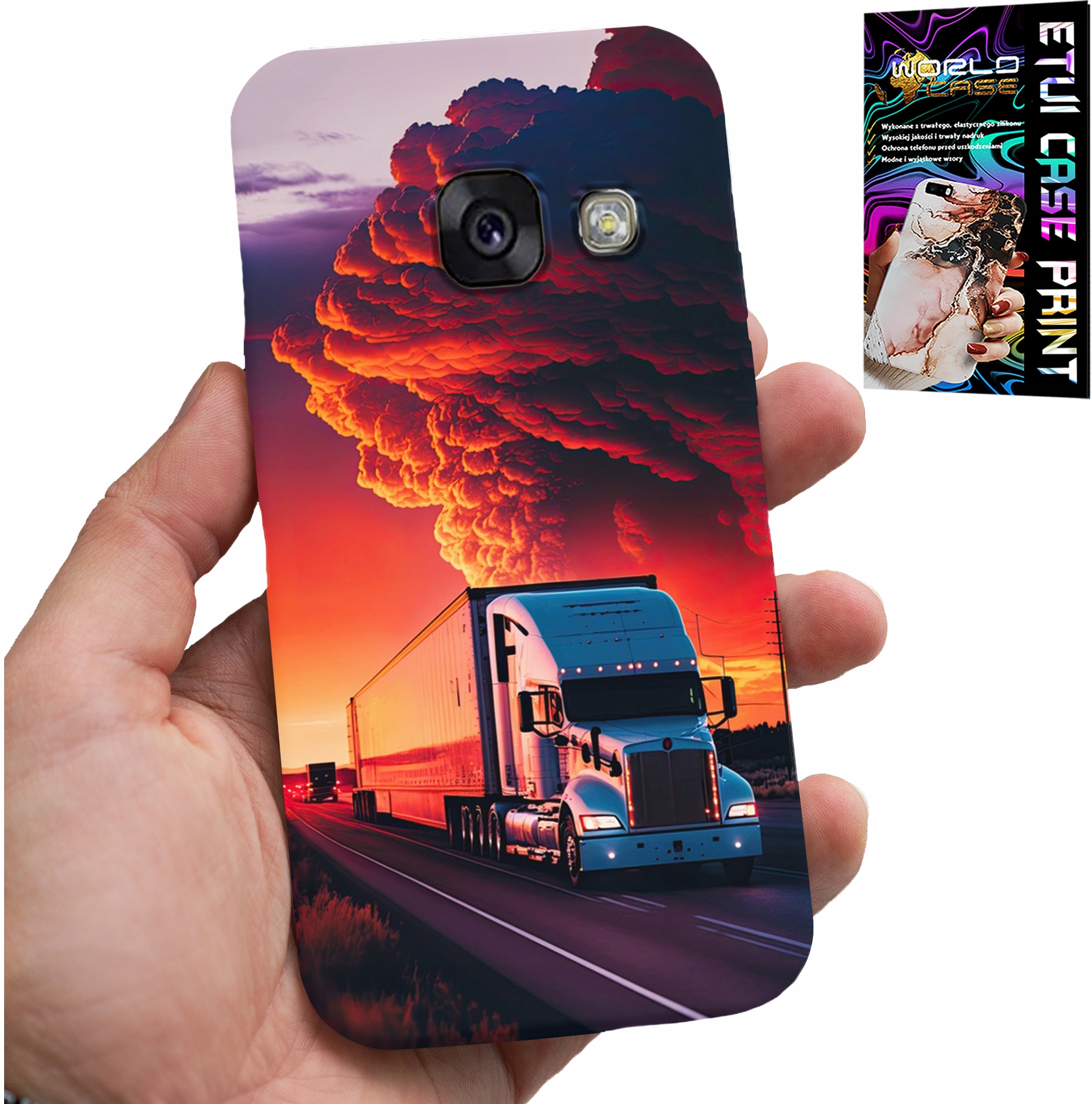 ETUI DO SAMSUNG A5 2017 - TIR CIĘŻARÓWKA CASE + SZKŁO HARTOWANE