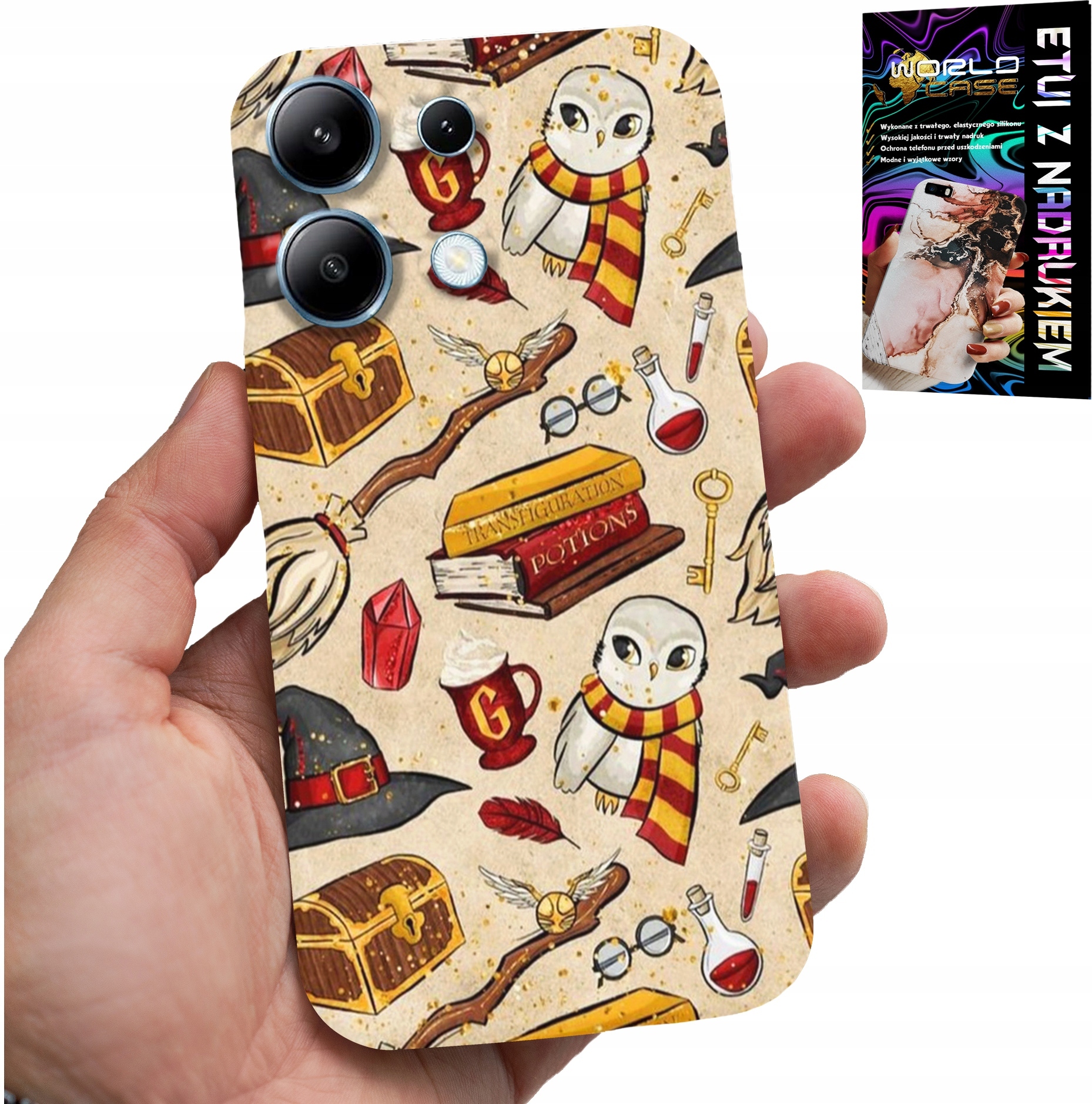 ETUI DO XIAOMI NOTE 13 4G - CASE DLA FANA MAGII MAGÓW RÓŻDŻKA +SZKŁO