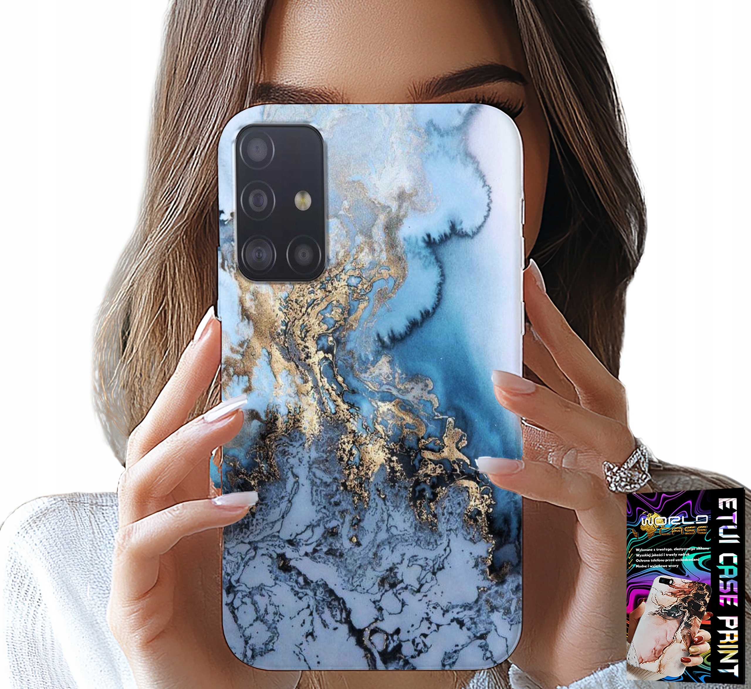ETUI DO SAMSUNG GALAXY M31S - MARMUREK MARMURKI DAMSKIE WZORY +SZKŁO