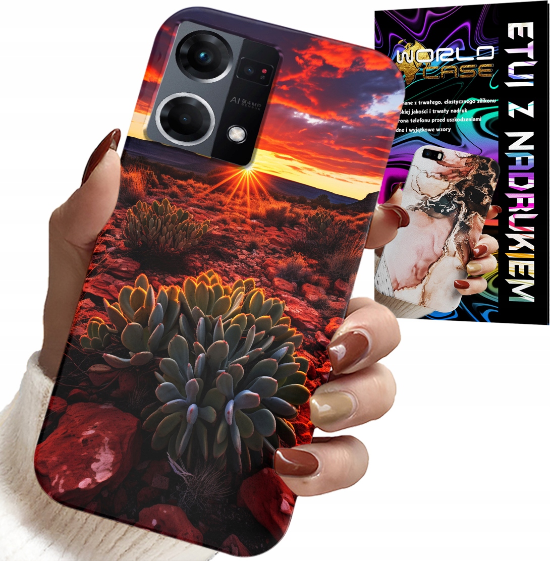 ETUI DO OPPO RENO7 4G - MEKSYKAŃSKA PUSTYNIA WIDOKI CASE + SZKŁO
