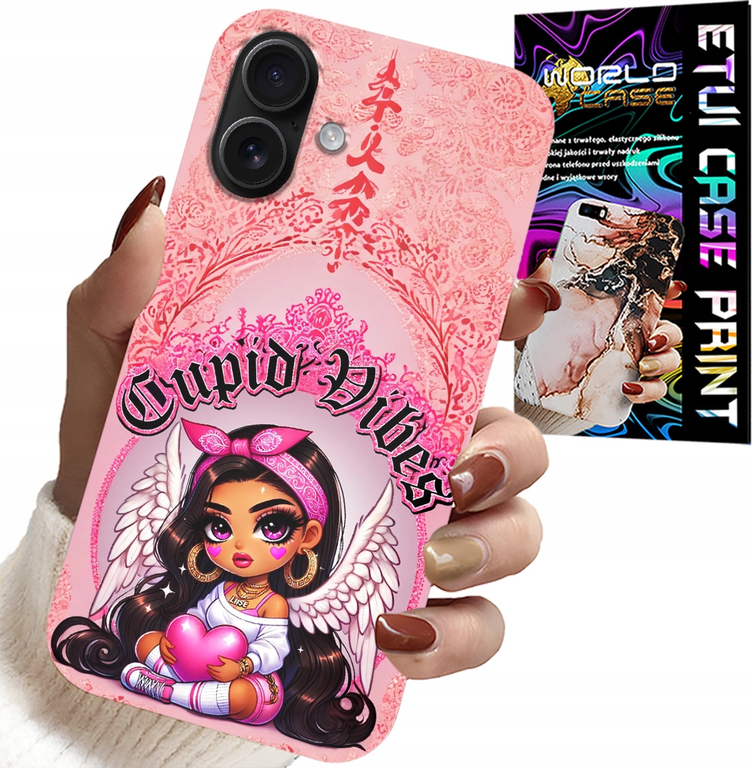 ETUI DO IPHONE 16 - CUPID VIBES Z UROCZĄ ANIOŁKIEM PLECKI