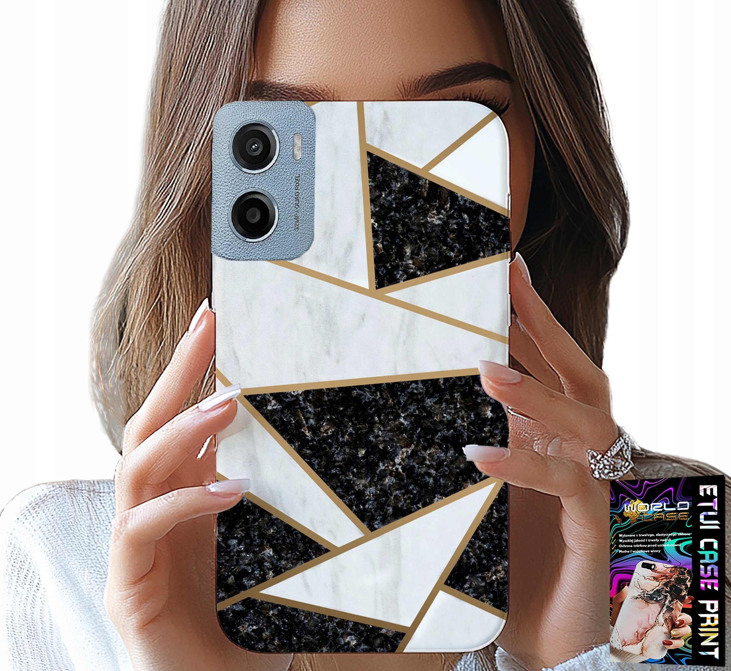 ETUI DO MOTOROLA E15 / G05 - ELEGANCKIE MODNE WZORY CASE + FOLIA