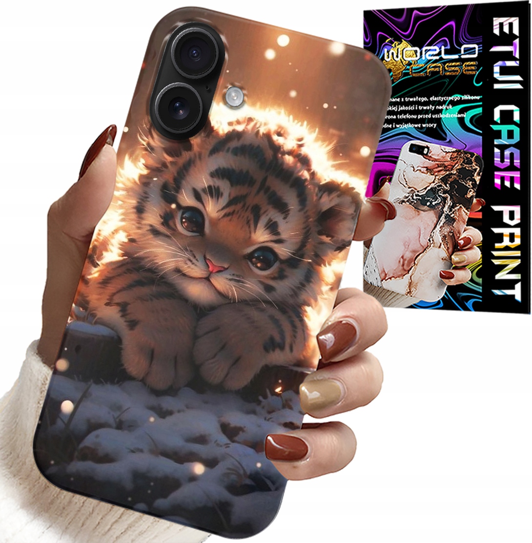 ETUI DO IPHONE 16 PLUS - Z NADRUKIEM SŁODKI TYGRYSEK OBUDOWA CASE