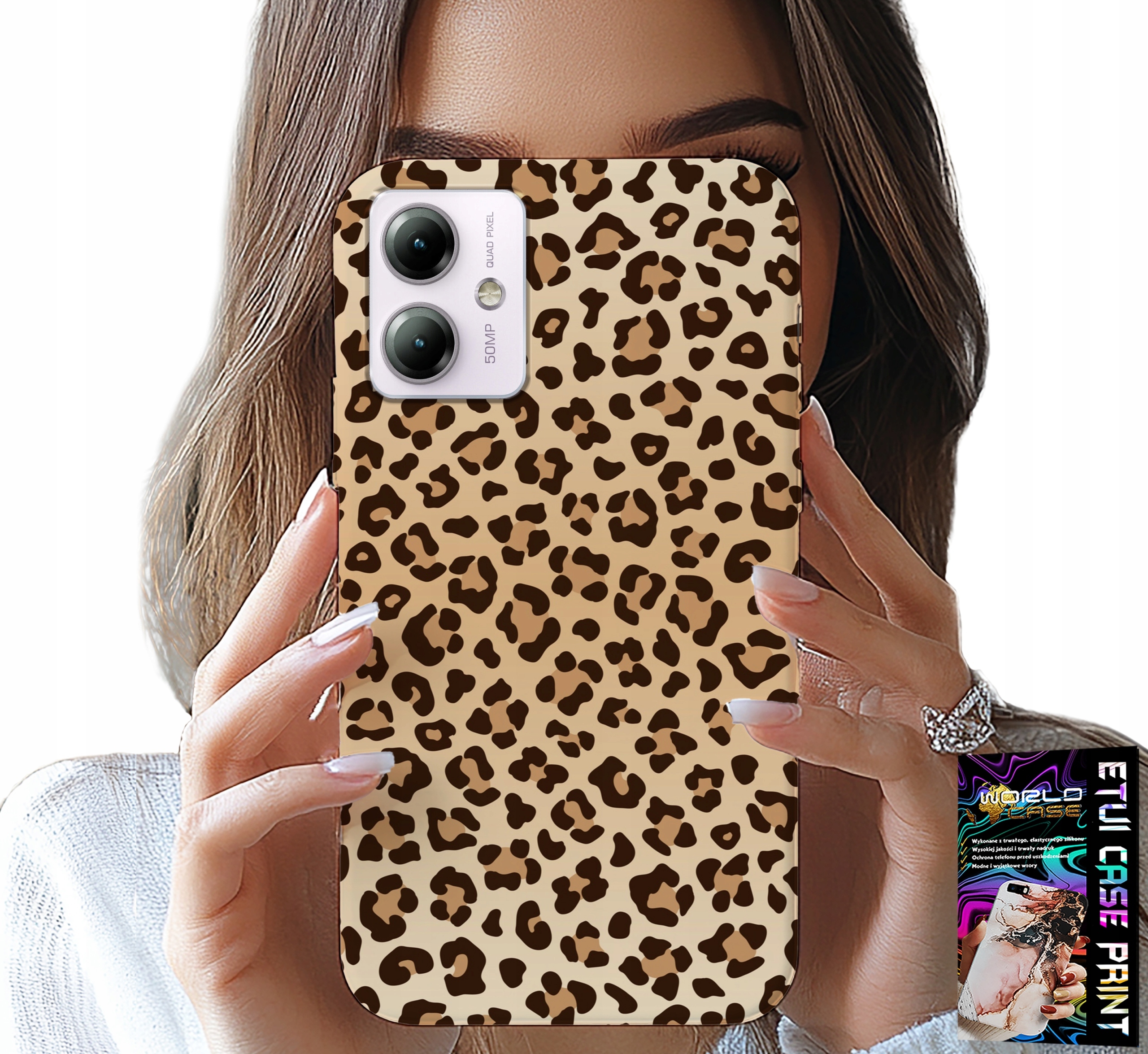 ETUI DO MOTOROLA MOTO G14 - PLECKI W PANTERKĘ MODNE KOBIECE WZORY