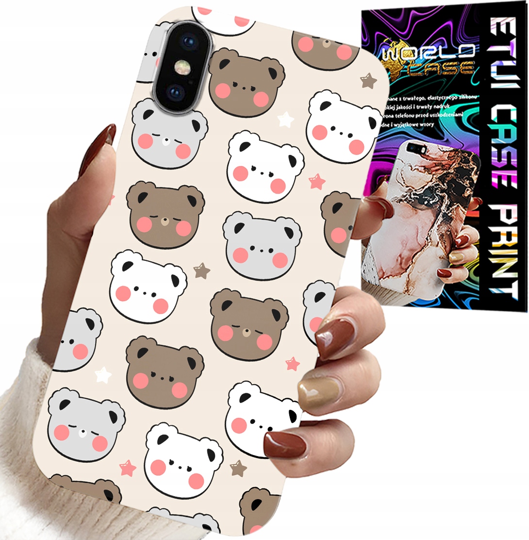ETUI DO IPHONE XS MAX - MIŚ MISIE WZORY DLA NAJMŁODSZYCH + SZKŁO