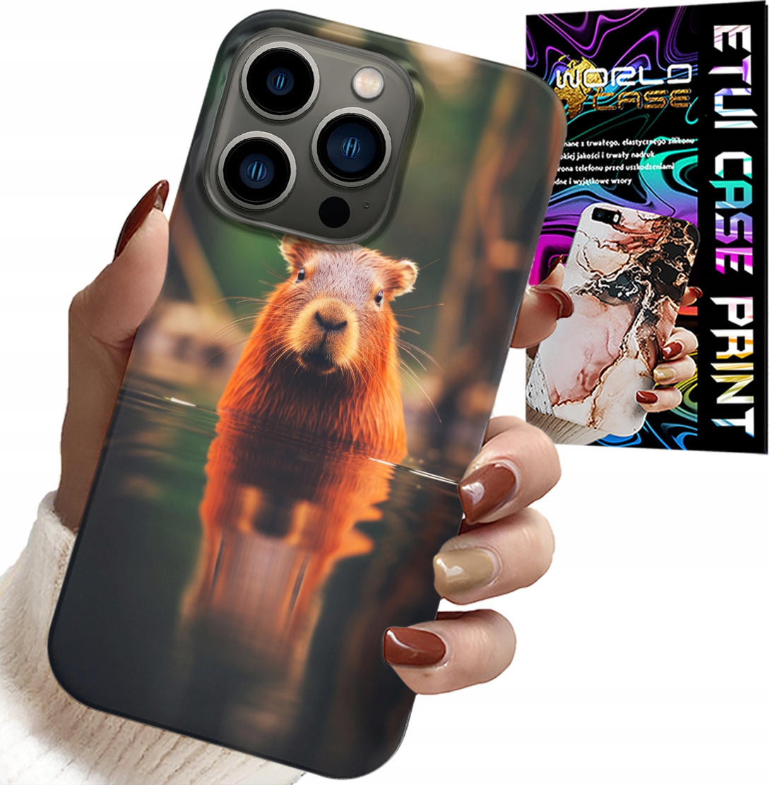 ETUI DO IPHONE 15 PRO - SŁODKA KAPIBARA, CAPIBARA, WIELE WZORÓW