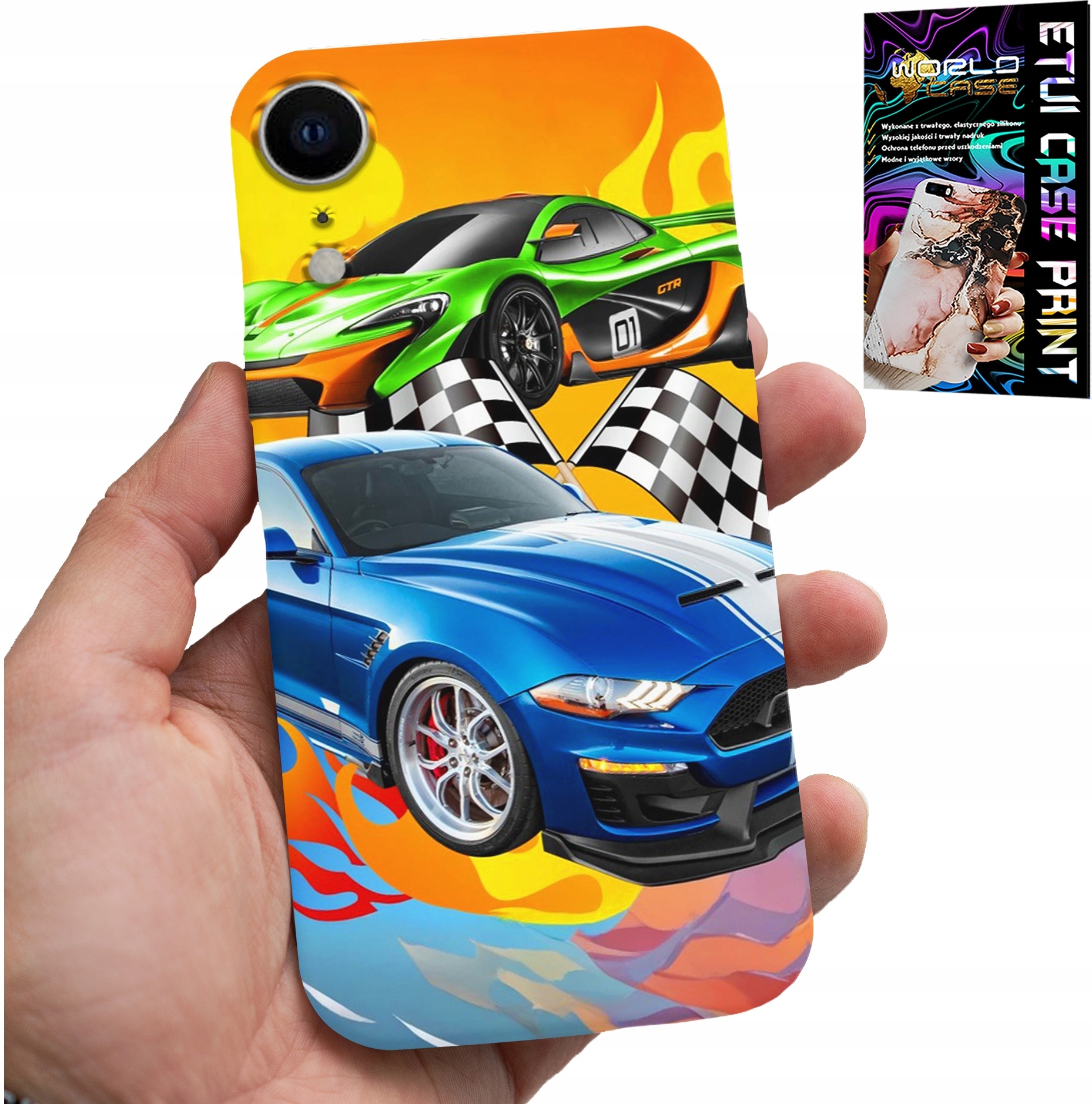 ETUI DO IPHONE XR - DLA DZIECI, SAMOCHODY WYŚCIGOWE WYŚCIGI