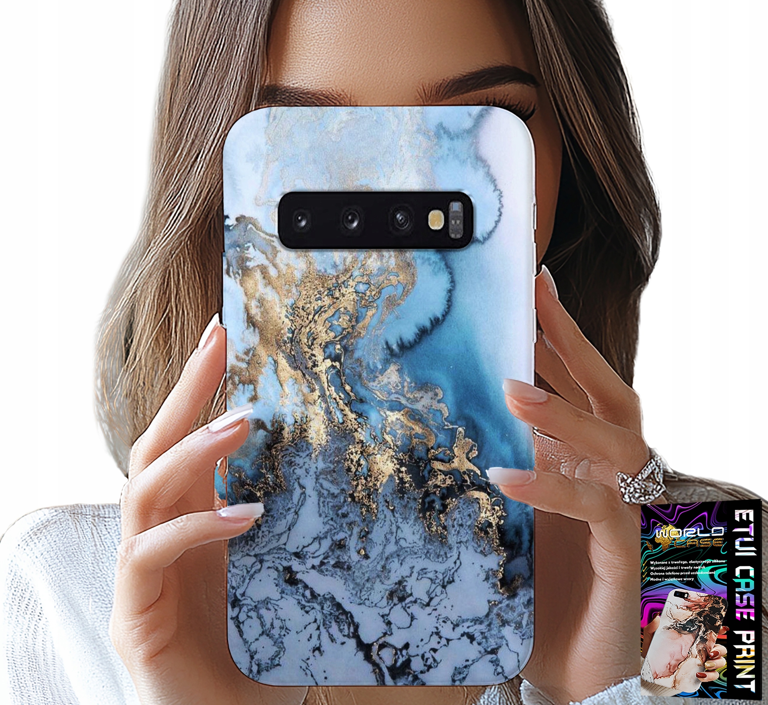 ETUI DO SAMSUNG GALAXY S10 PLUS - MARMUREK MARMURKI DAMSKIE WZORY +FOLIA