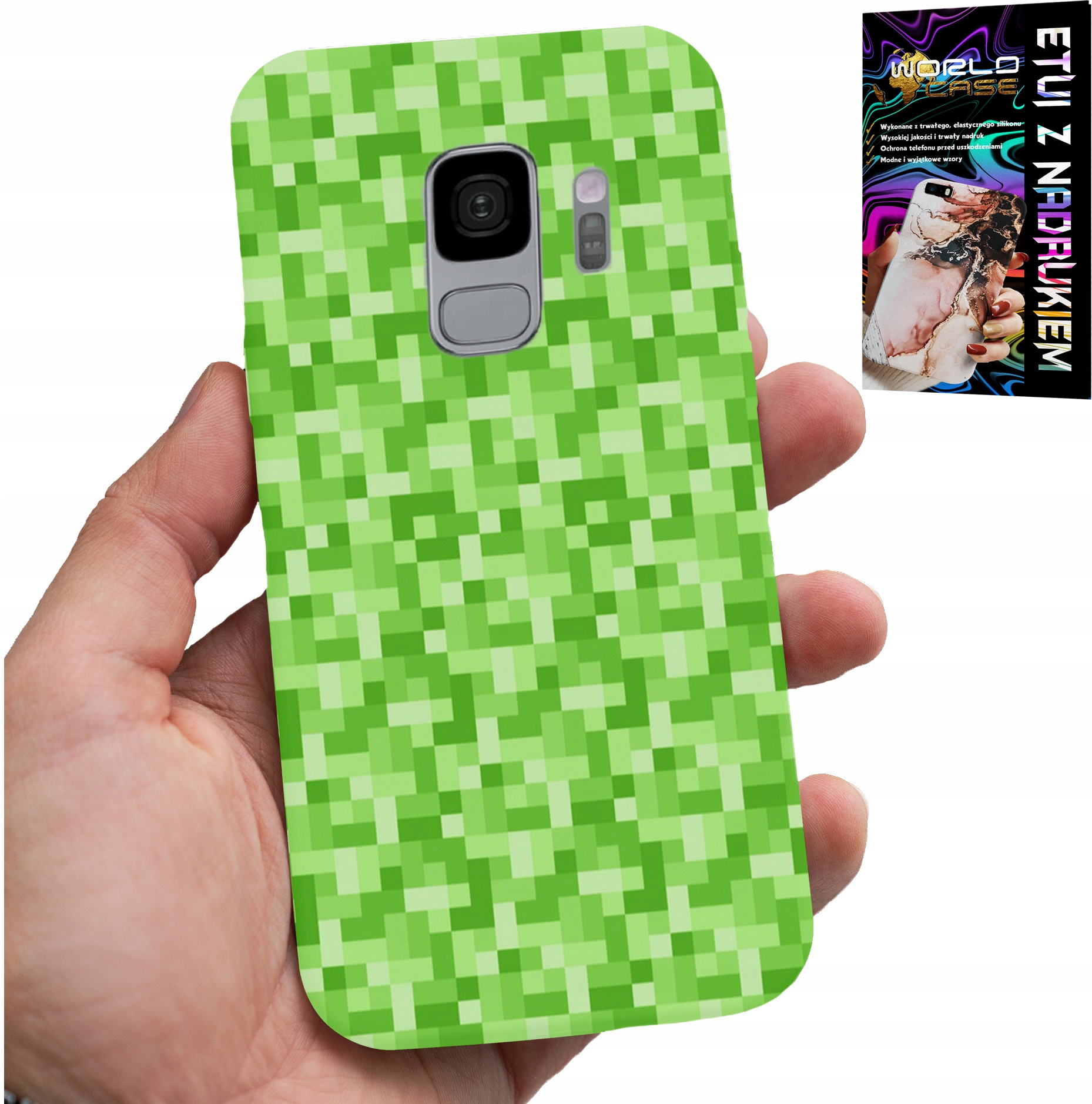 ETUI DO SAMSUNG GALAXY S9 - WZORY Z GIER Z GRY PIKSEL PIKSELE PLECKI