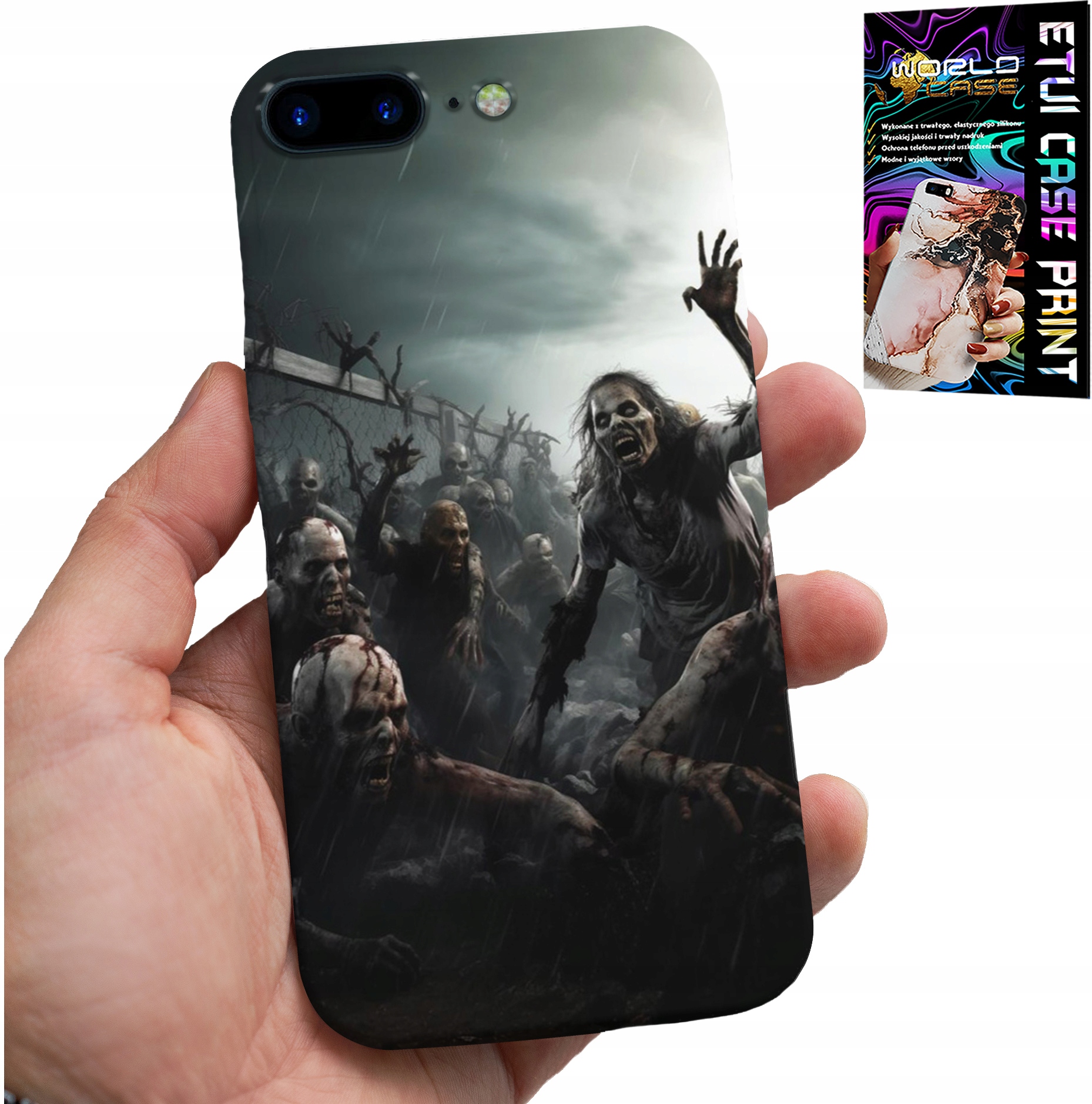 ETUI DO IPHONE ( 7 PLUS ) - ZOMBI ZOMBIE ŻYWE TRUPY THE WALKING DEAD