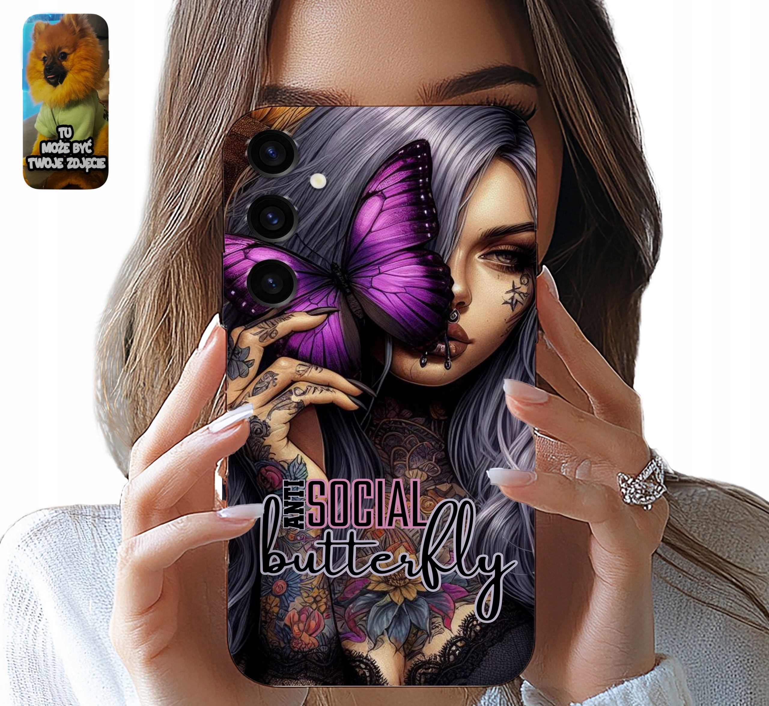 ETUI CASE SAMSUNG GALAXY S24 SOCIAL BUTTERFLY MOTYL MODNE WZORY