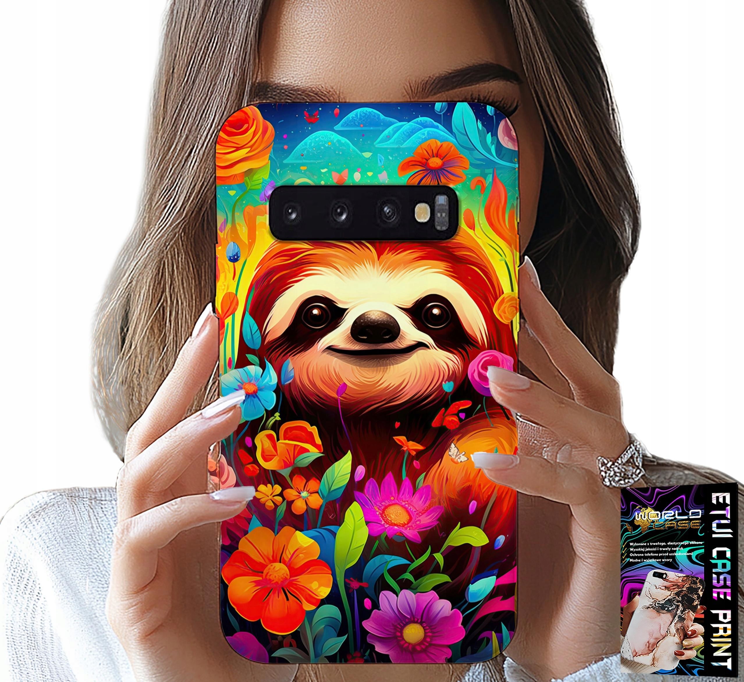 ETUI DO SAMSUNG GALAXY S10 PLUS - KOLOROWE WZORY KOALA ZWIERZĘTA + FOLIA