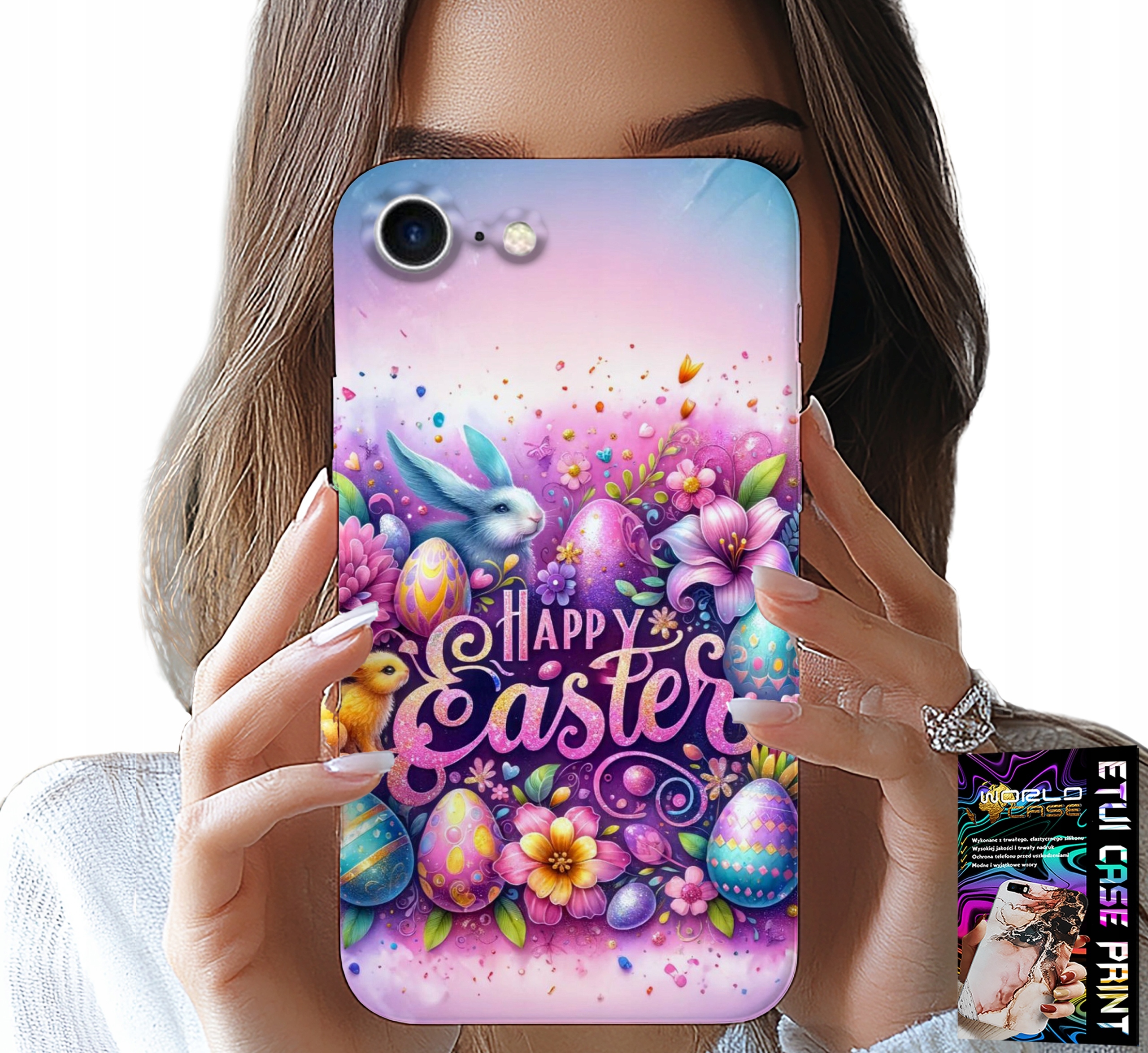 ETUI DO IPHONE SE / SE2 - WESOŁEGO JAJKA, WIELKANOC, PISANKI JAJKA