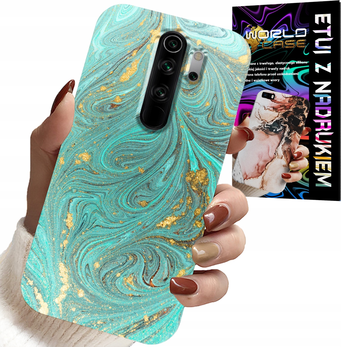 ETUI DO XIAOMI NOTE 8 PRO - MARMURKOWE WZORY + SZKŁO HARTOWANE