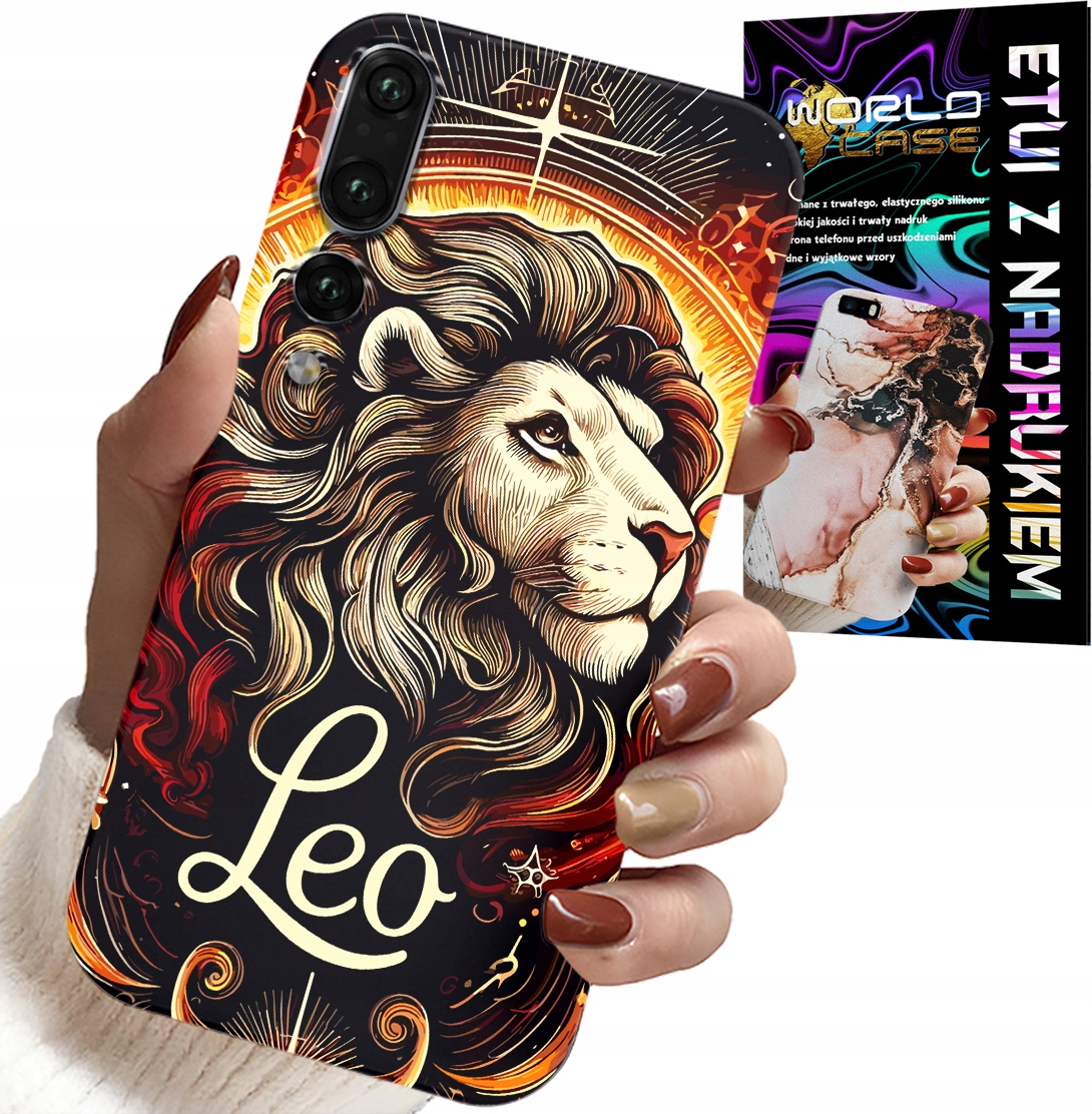 ETUI DO HUAWEI P20 PLUS - LEW, ZNAK ZODIAKU ASTRONOMIA, CASE + FOLIA