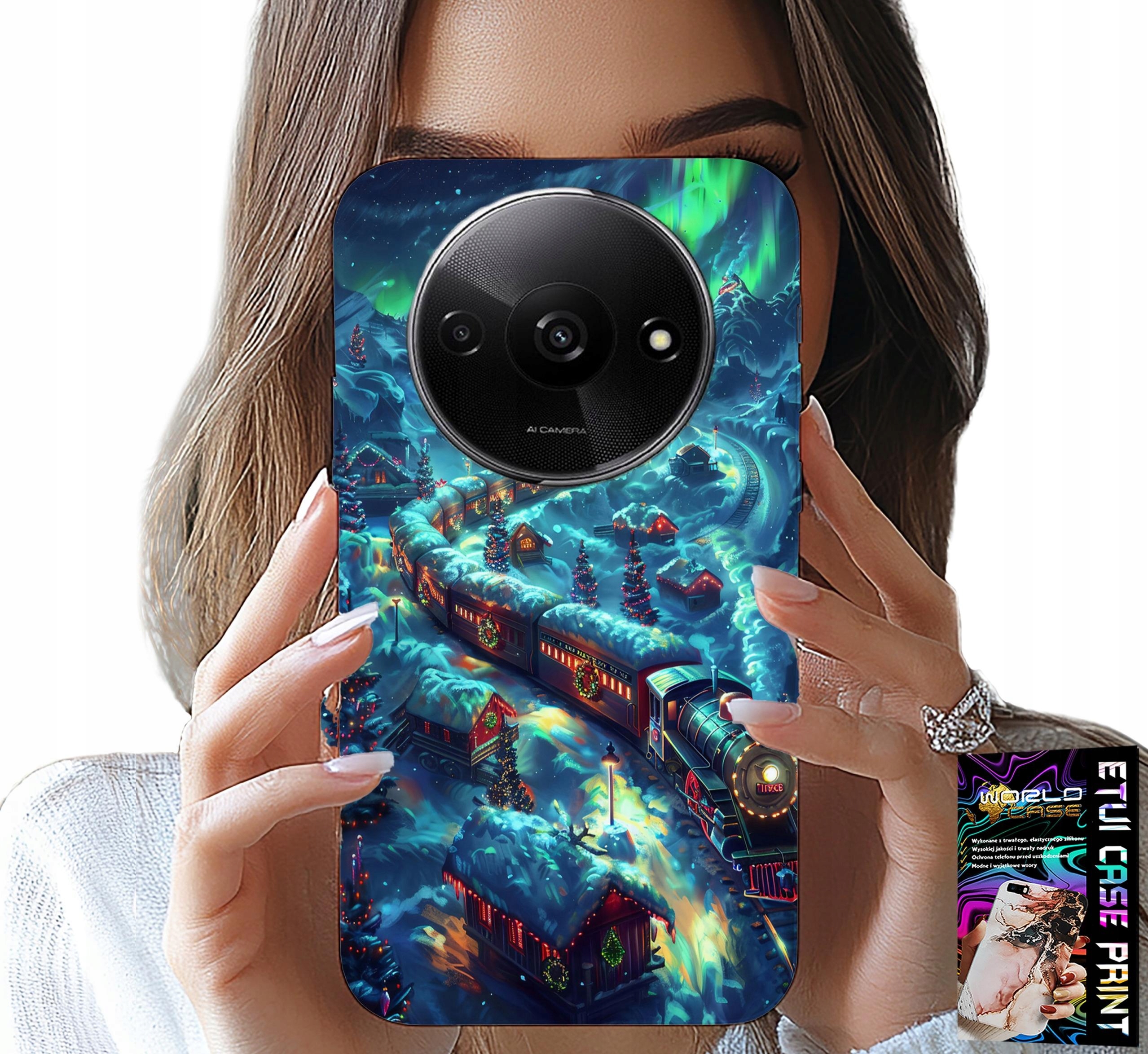 ETUI DO XIAOMI REDMI A3 - POCIĄG, EKSPRES ŚWIĄTECZNY WZORY + SZKŁO