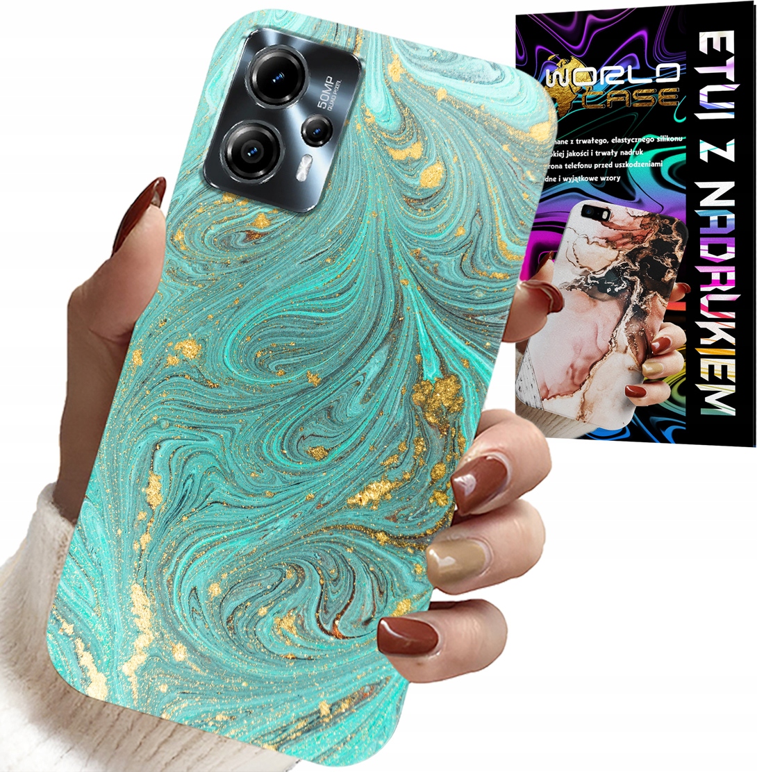 ETUI DO MOTOROLA G13 / G23 - MARMURKOWE WZORY + FOLIA HYDROŻEL