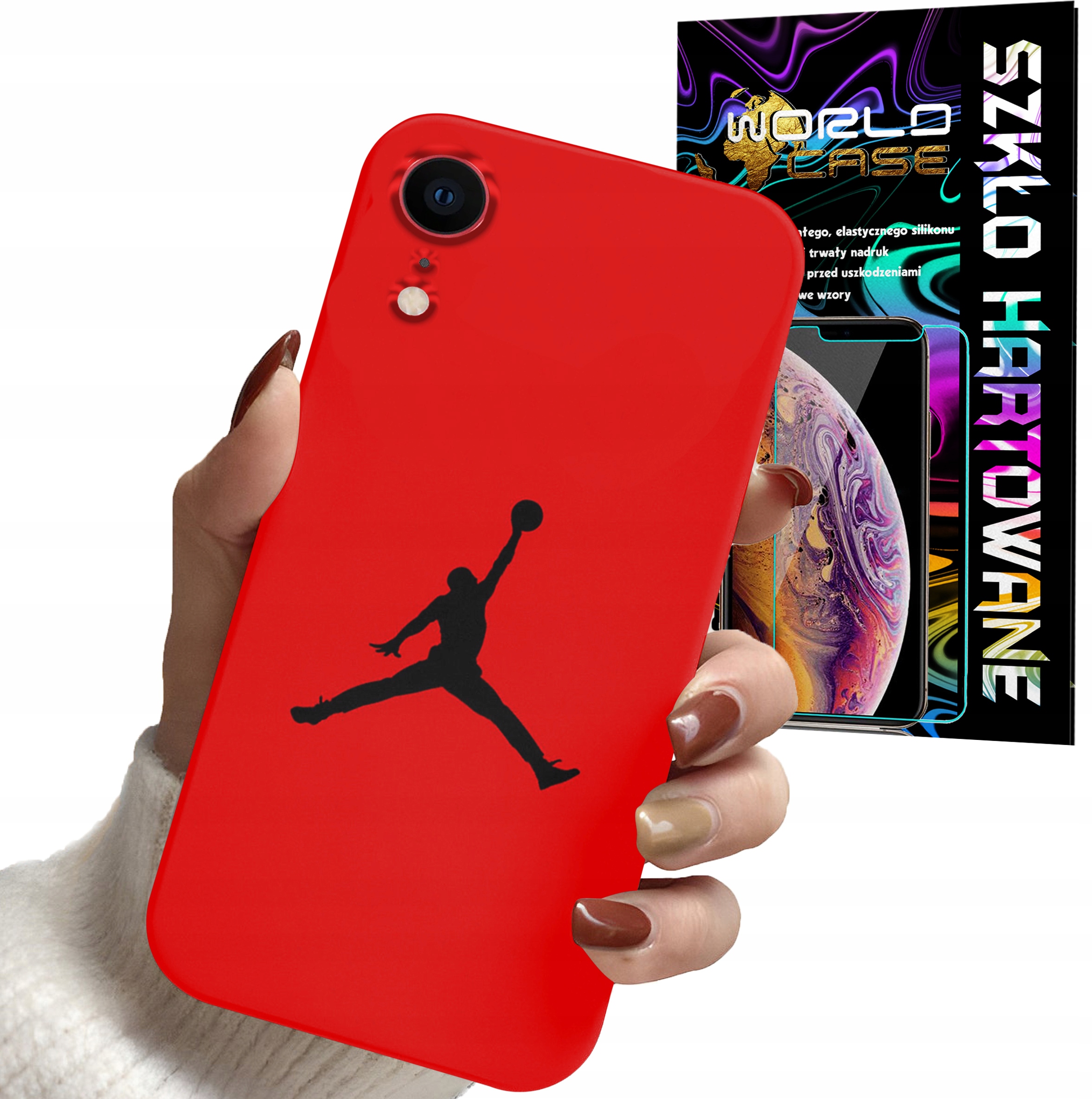 ETUI CASE DO IPHONE XR - KOSZYKÓWKA WZORY DLA FANÓW NBA + SZKŁO