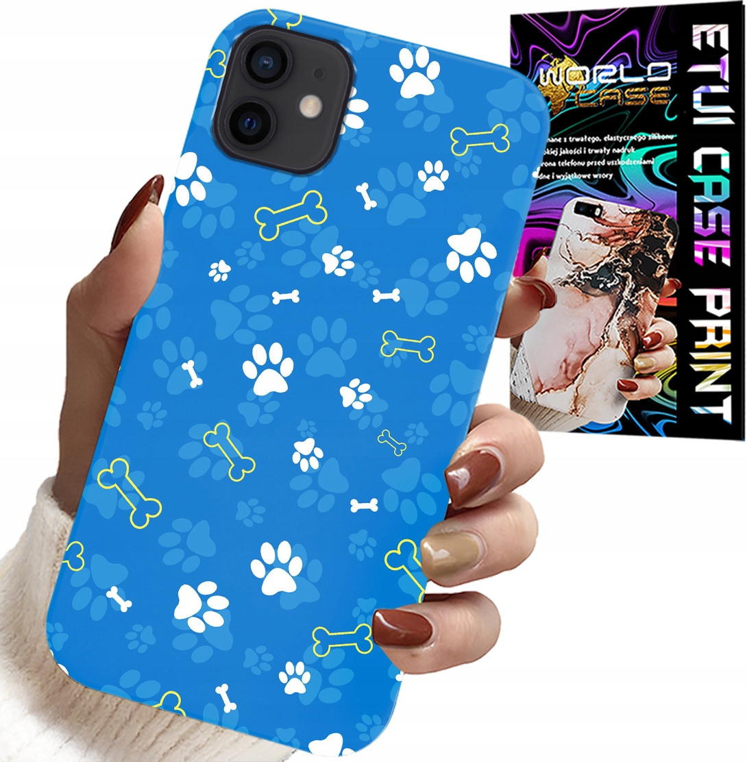 ETUI DO IPHONE 13 MINI - ŁAPKI KOŚCI PIES PATROL WZORY DLA DZIECI