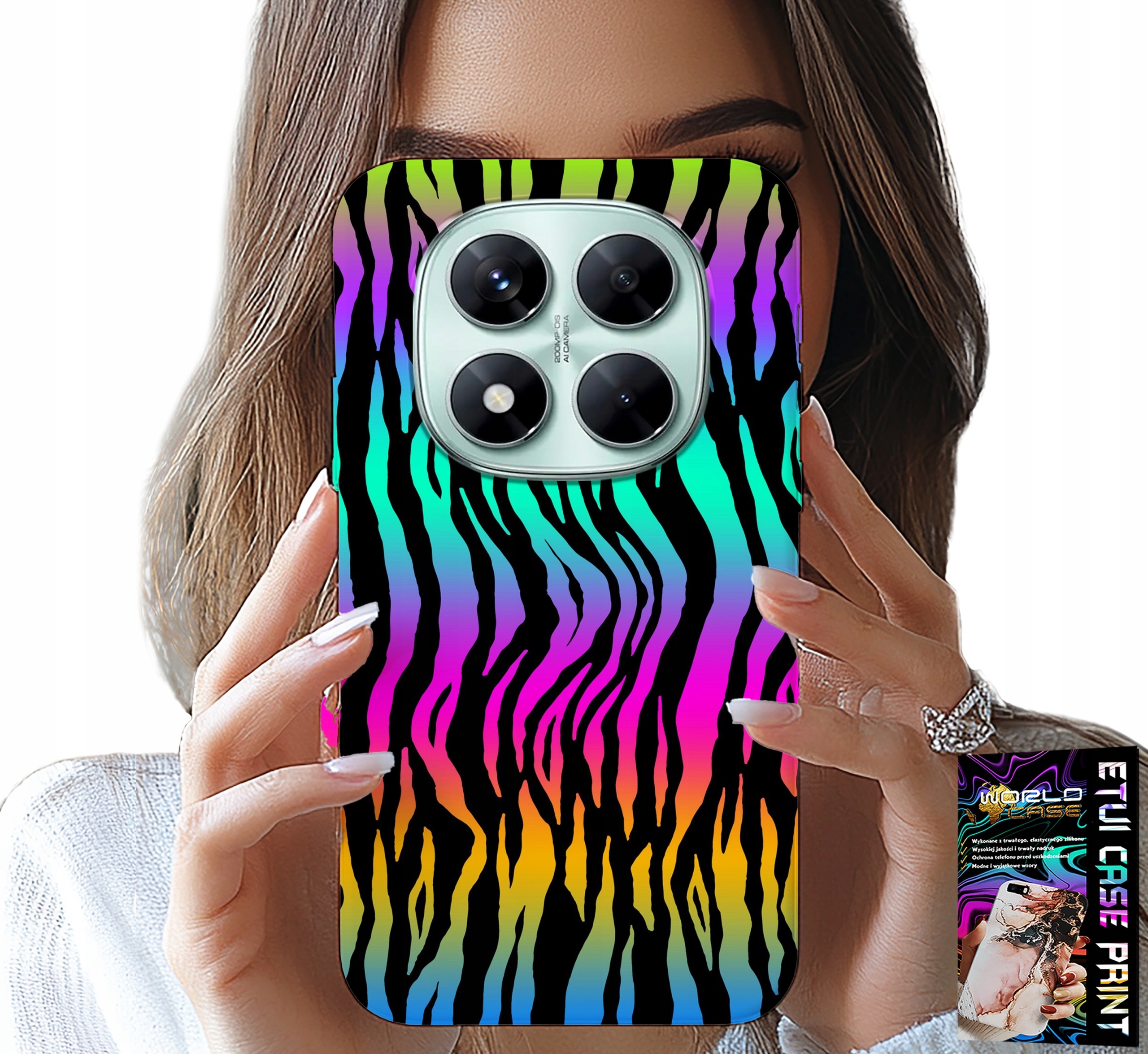 ETUI DO XIAOMI NOTE 14 PRO 5G - ABSTRAKCYJNE KOLOROWE WZORY CASE + FOLIA