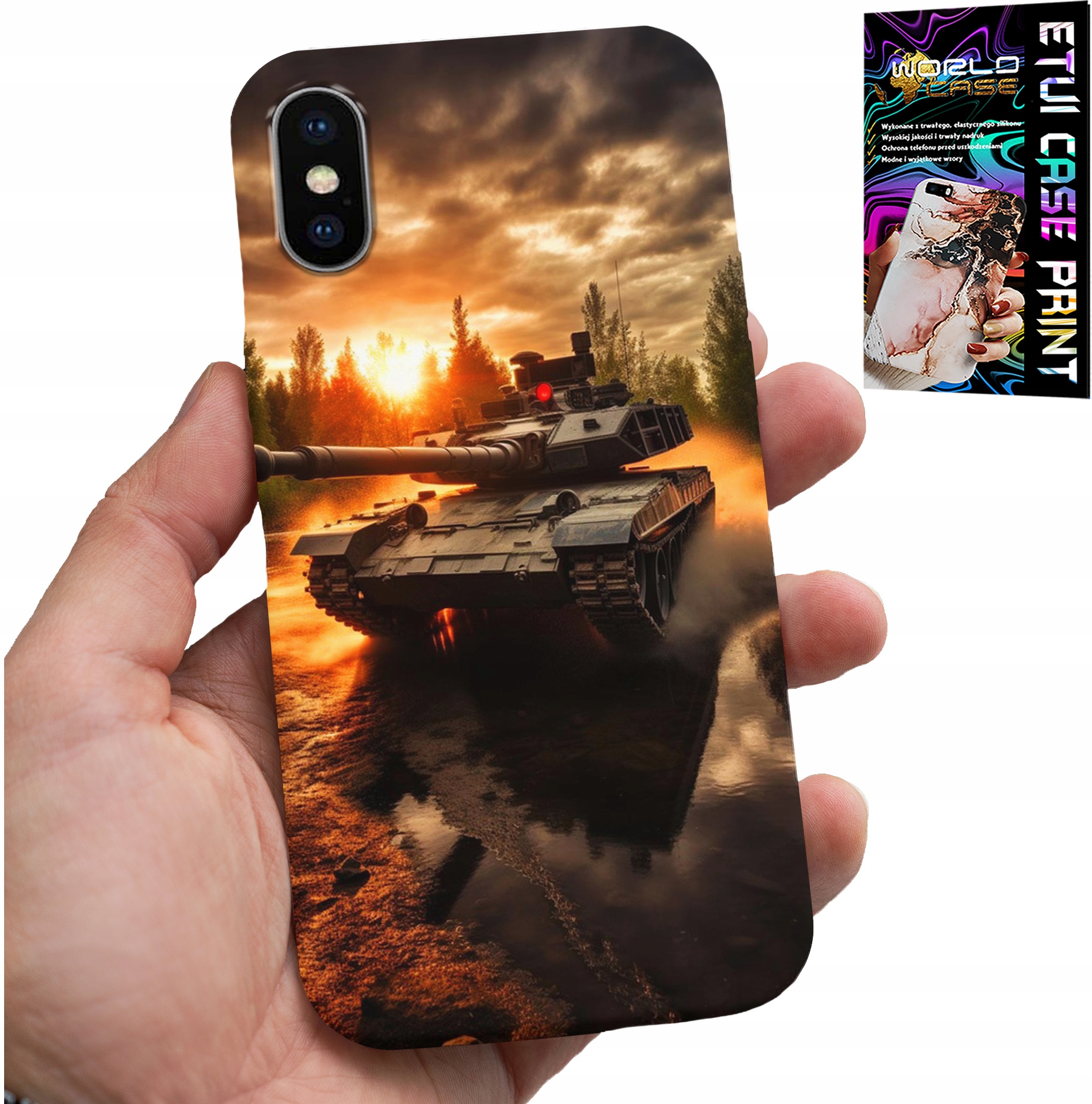 ETUI DO IPHONE XS MAX - CZOŁG, WOJNA, MILITARIA, WOJSKOWE, WZORY