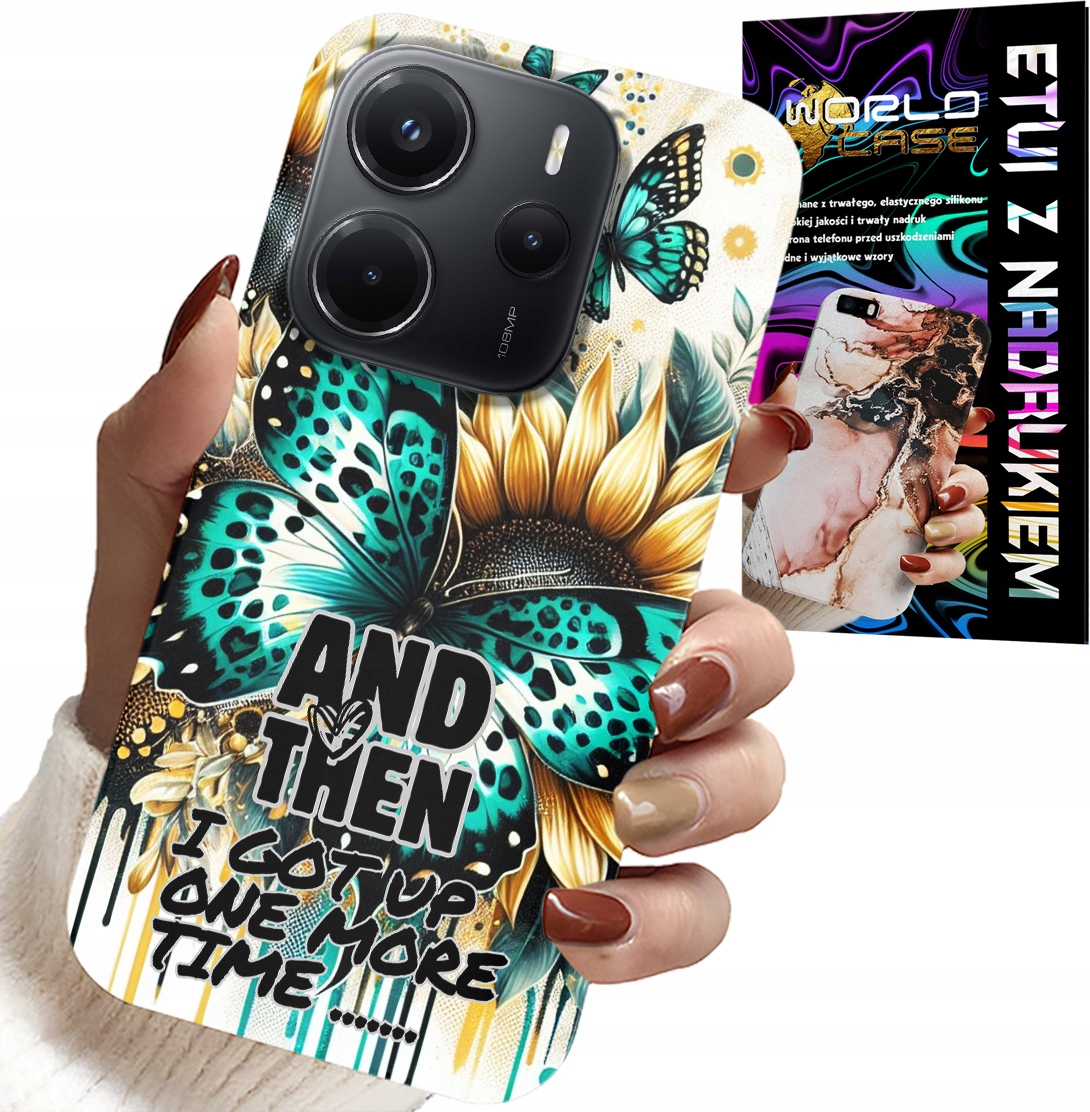 ETUI DO XIAOMI NOTE 14 4G - AND THEN I GOT UP, KOBIECE WZORY + FOLIA