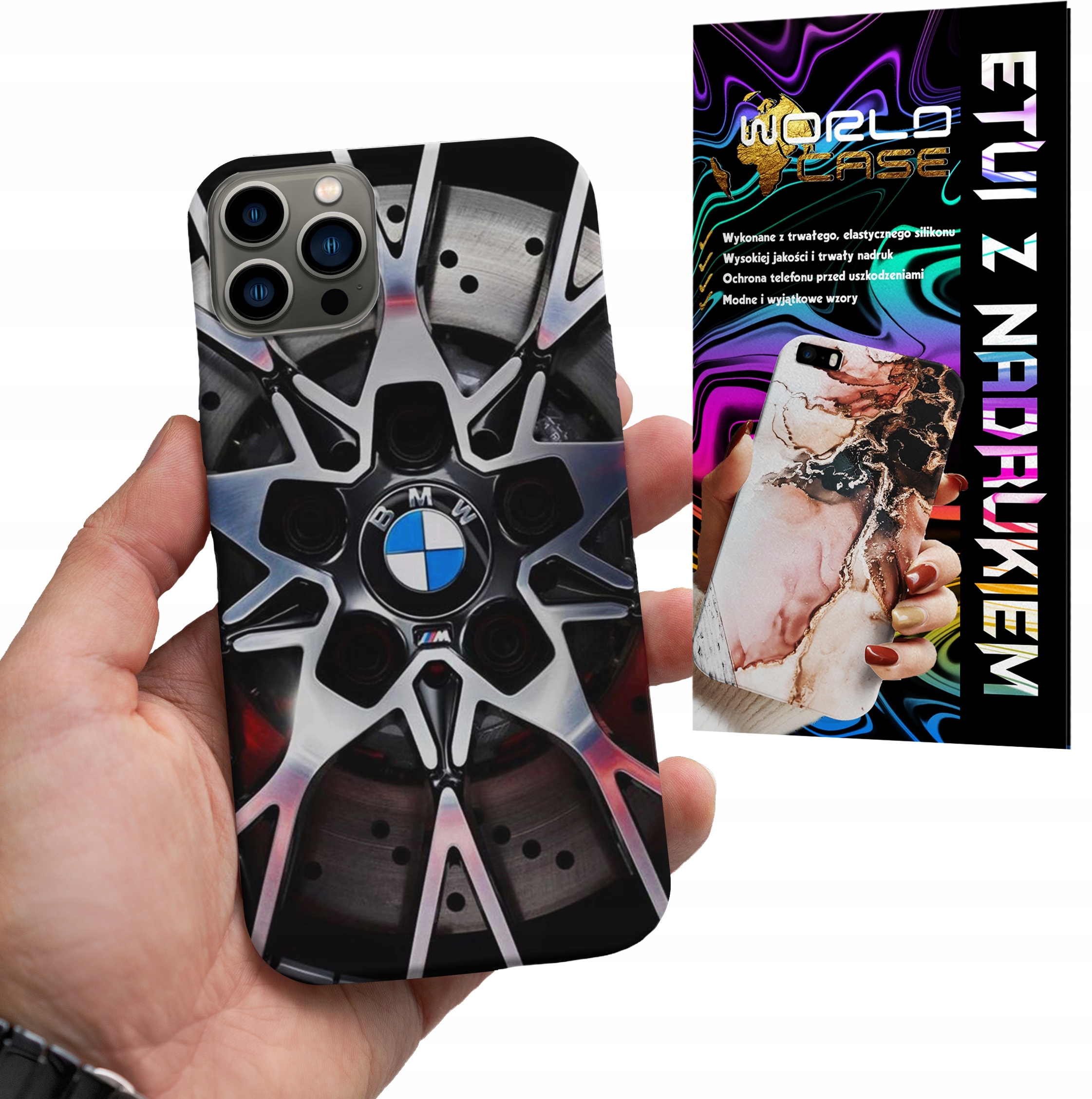 ETUI CASE DO IPHONE 15 PRO - BMW FELHGA AUTO FAN WZORY MERCEDES ITP