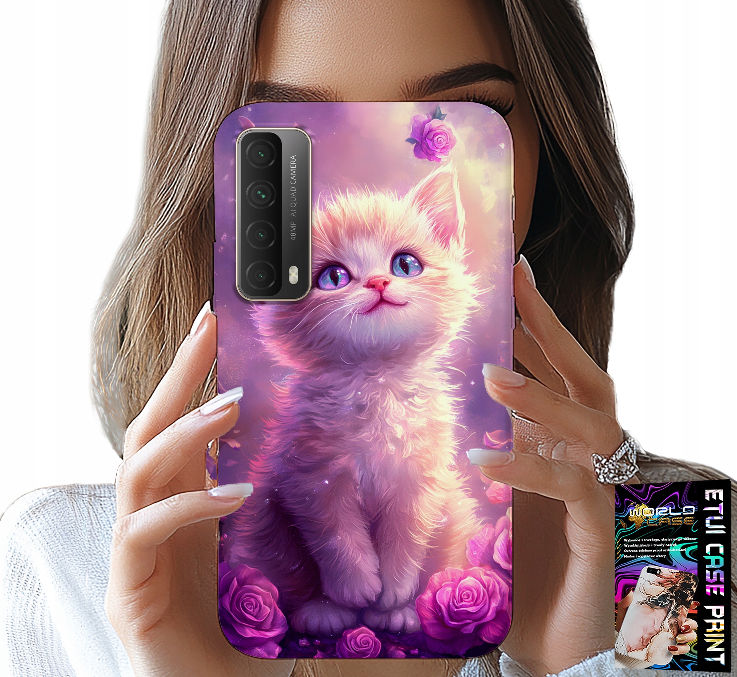 ETUI DO HUAWEI P SMART 2021 - SŁODKI KOTEK, KOT, WZORY ZE ZWIERZĘTAMI