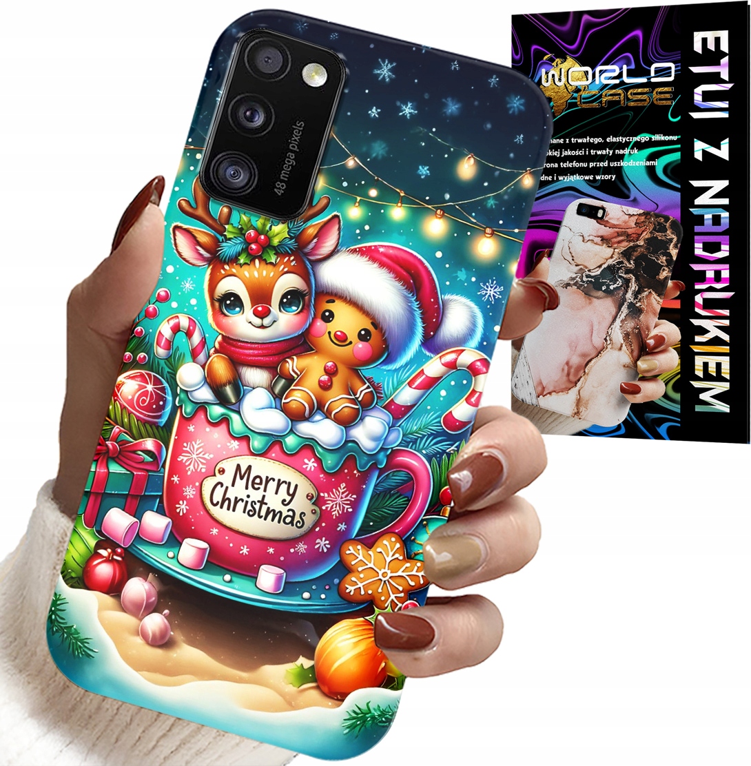 ETUI DO XIAOMI POCO M3 - RENIFER Z PIERNIKIEM MERRY CHRISTMAS