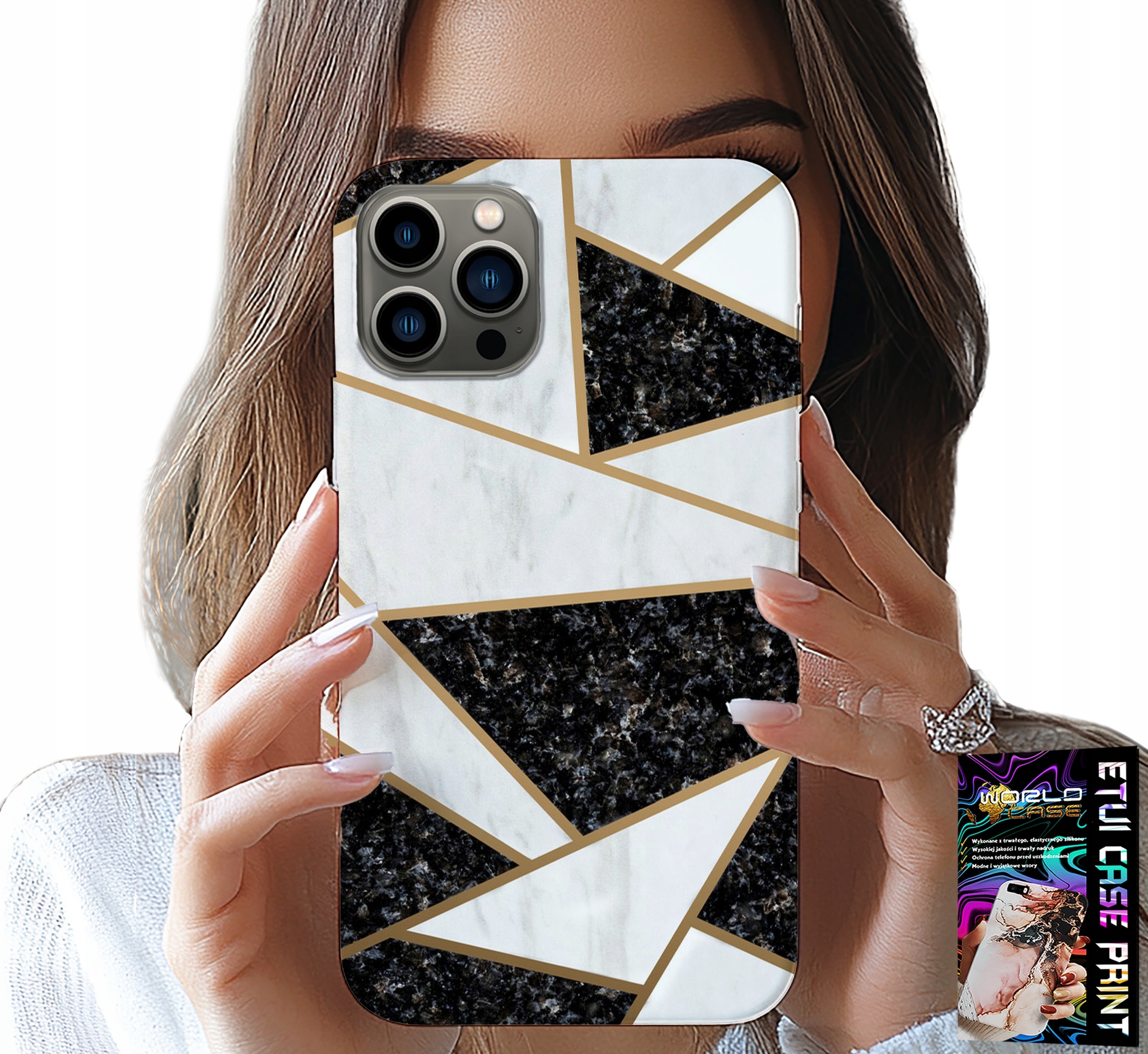 ETUI DO IPHONE 12 PRO - ELEGANCKIE MODNE WZORY CASE + SZKŁO