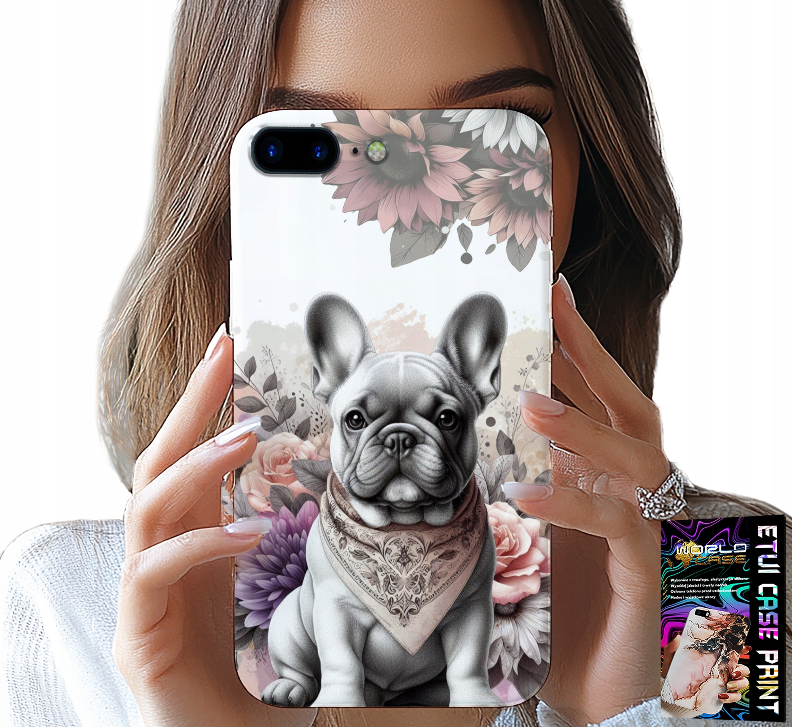 ETUI DO IPHONE ( 7 PLUS ) - BULDOG BULDOGI PIESKI RASY PSÓW PLECKI