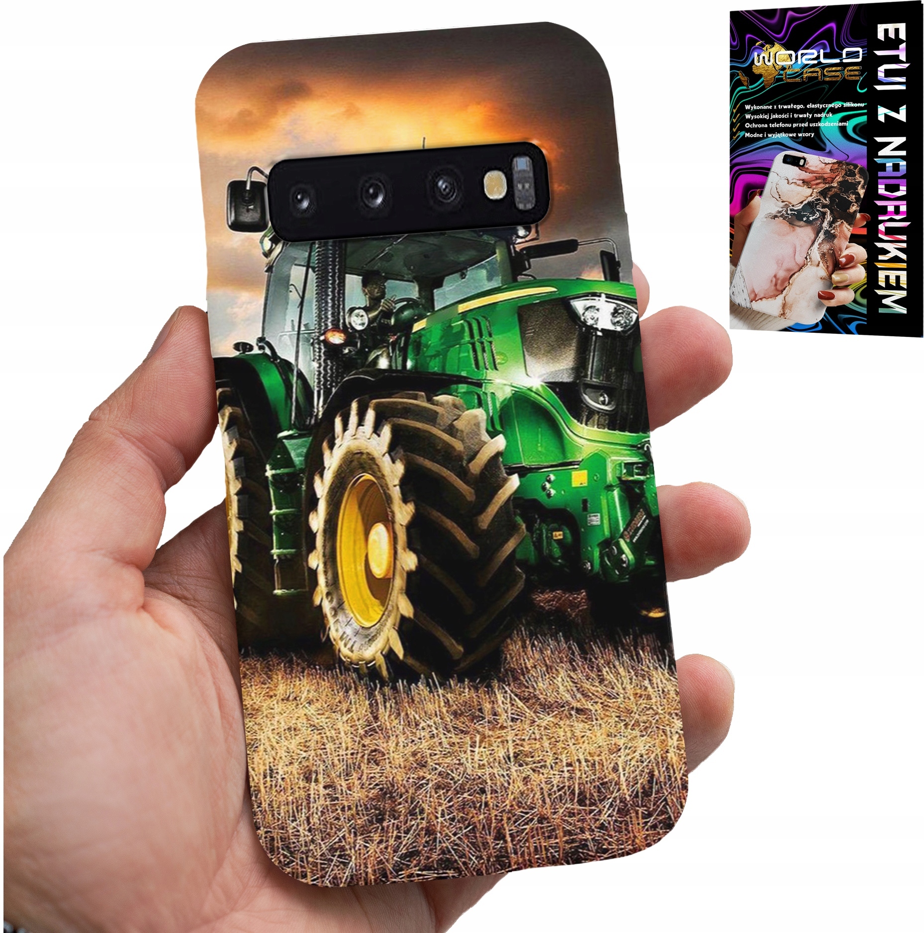 ETUI DO SAMSUNG GALAXY S10 - TRAKTOR CIĄGNIK ROLNICZY FARMA + FOLIA