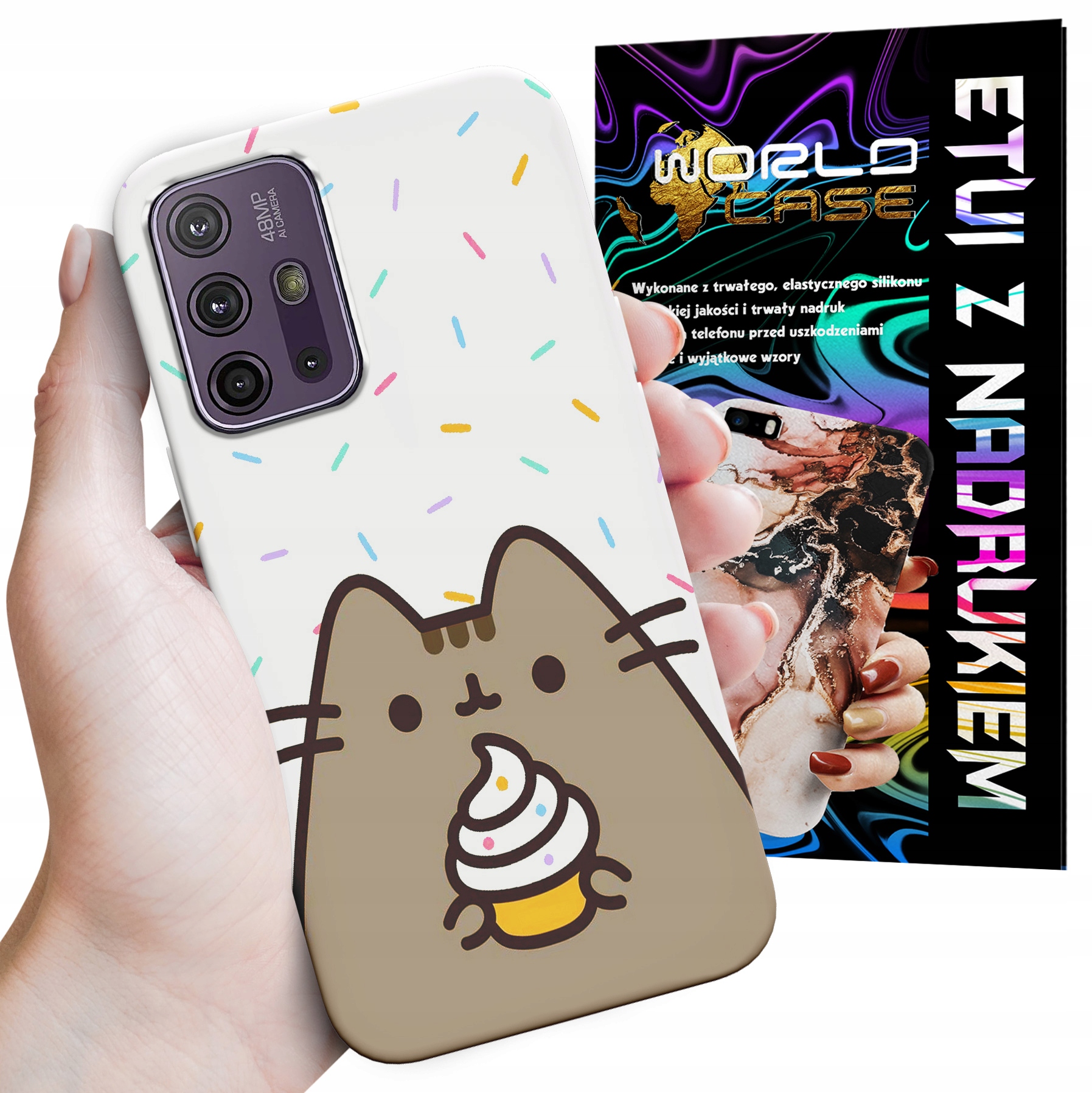 ETUI CASE DO MOTOROLA MOTO G10 / G30 - SŁODKI KOTEK KOT OBUDOWA PLECKI