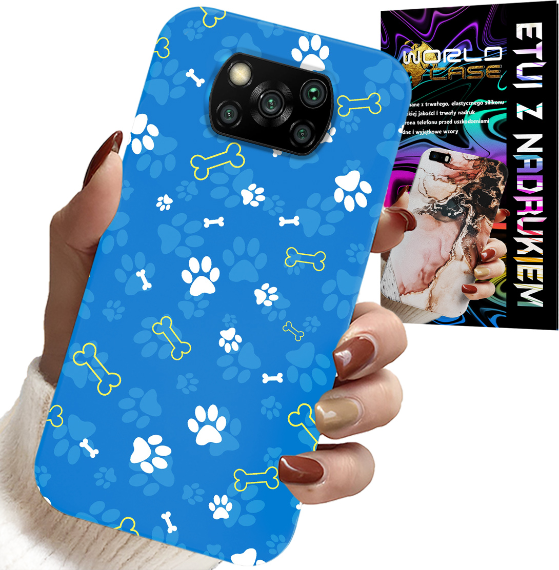 ETUI DO XIAOMI POCO X3 - ŁAPKI KOŚCI PIES PATROL WZORY DLA DZIECI