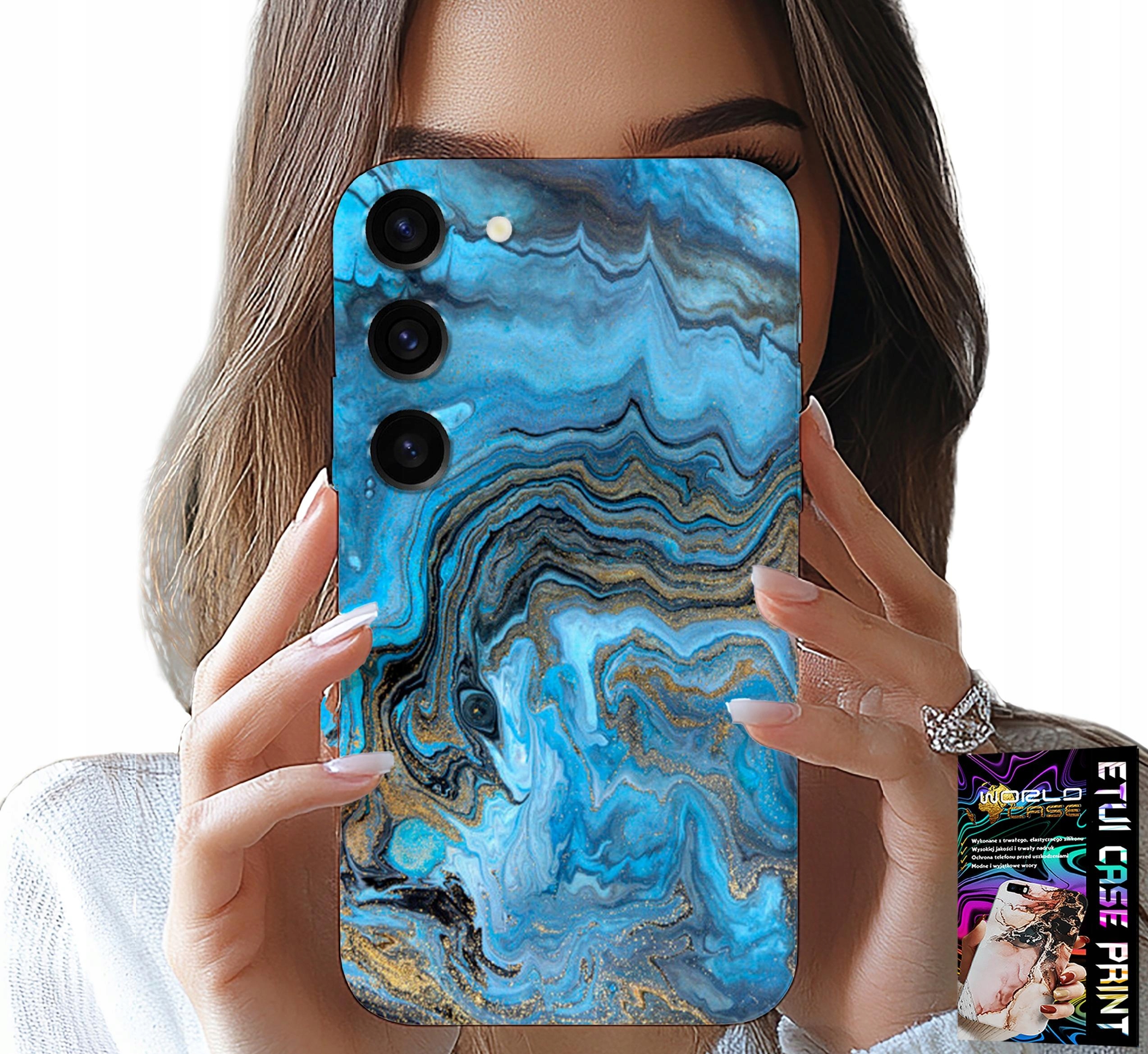 ETUI DO SAMSUNG GALAXY S23 PLUS - MARMURKOWE WZORY OBUDOWA CASE + FOLIA