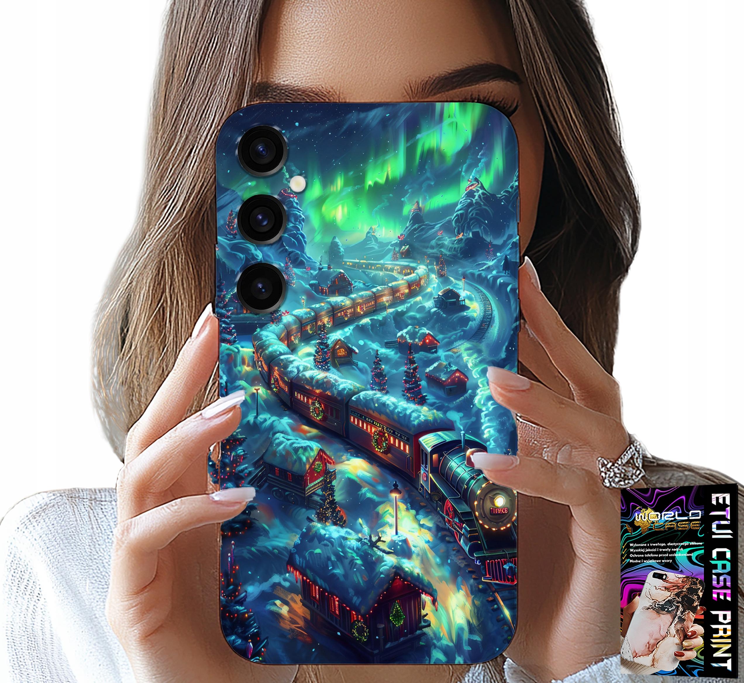 ETUI DO SAMSUNG GALAXY A04S - POCIĄG, EKSPRES ŚWIĄTECZNY WZORY + SZKŁO