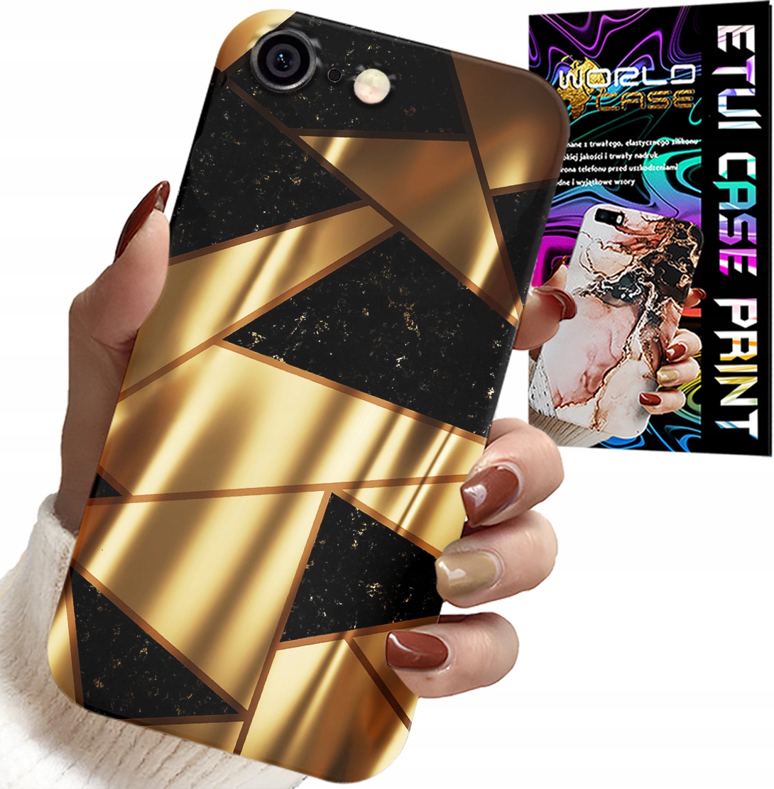 ETUI DO IPHONE ( 6 PLUS ) - ZŁOTE ELEGANCKIE WZORY + FOLIA HYDRO